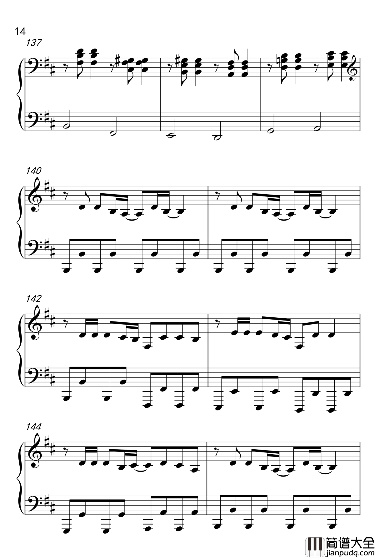 November_Rain_钢琴谱_枪炮玫瑰乐队