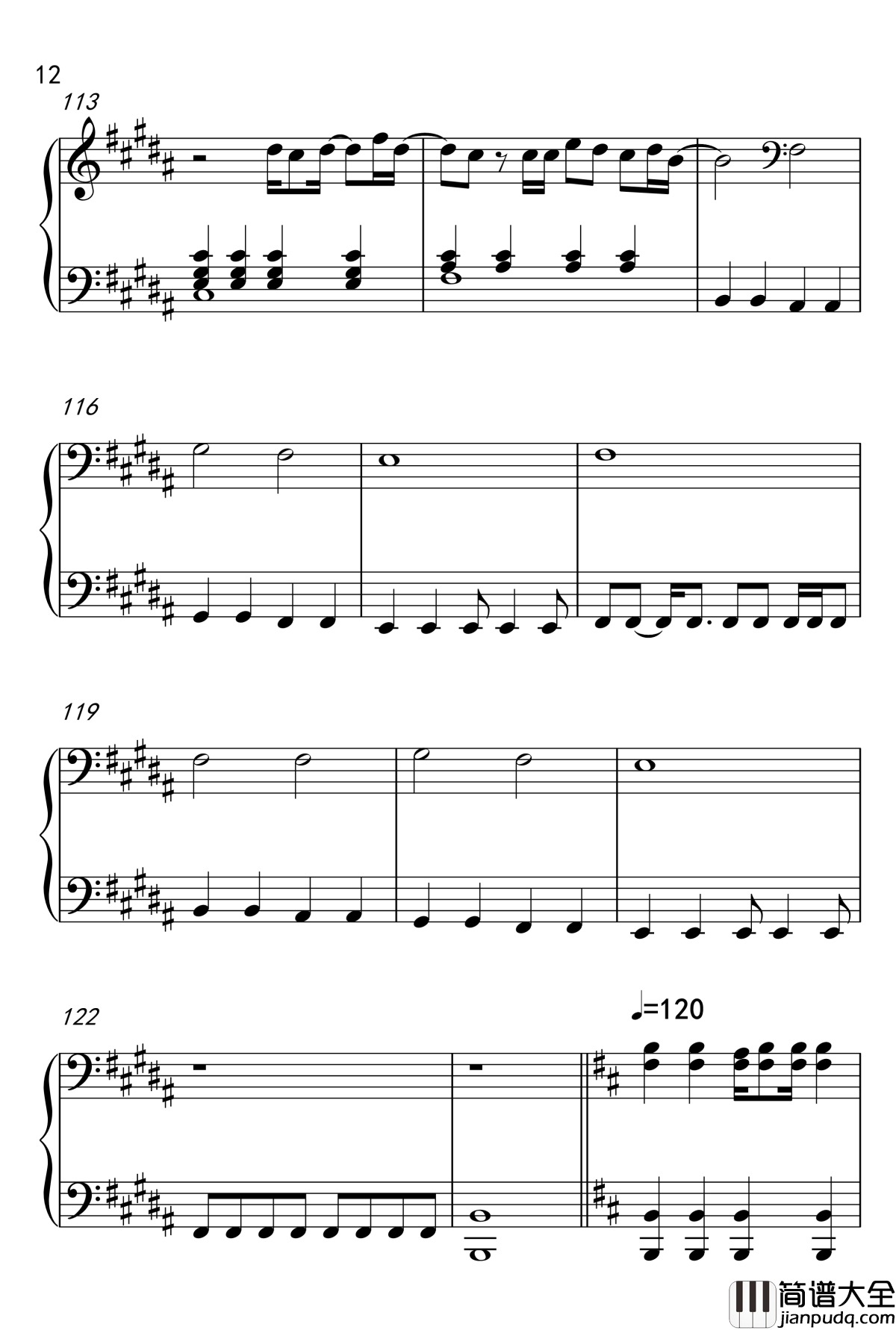 November_Rain_钢琴谱_枪炮玫瑰乐队