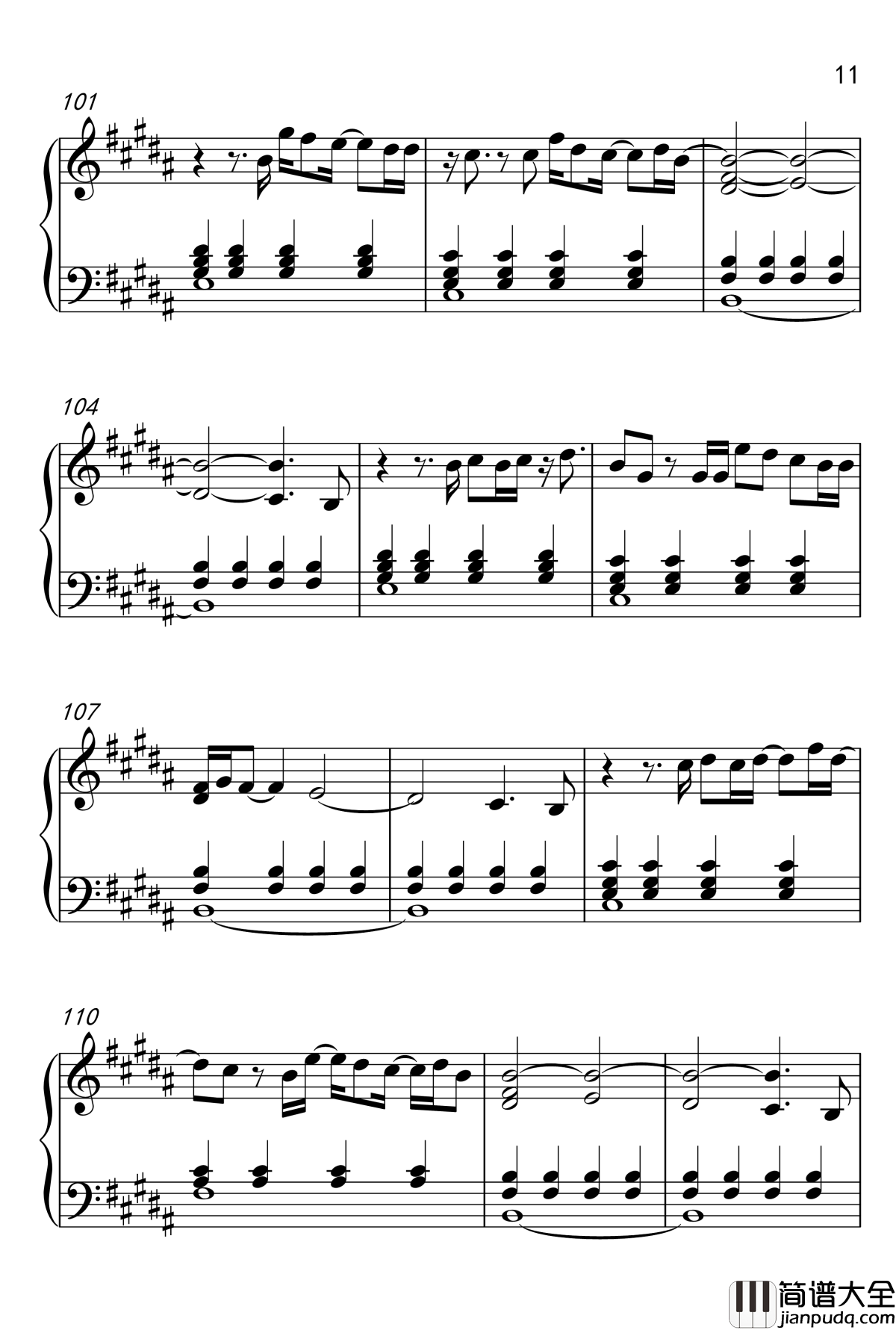 November_Rain_钢琴谱_枪炮玫瑰乐队