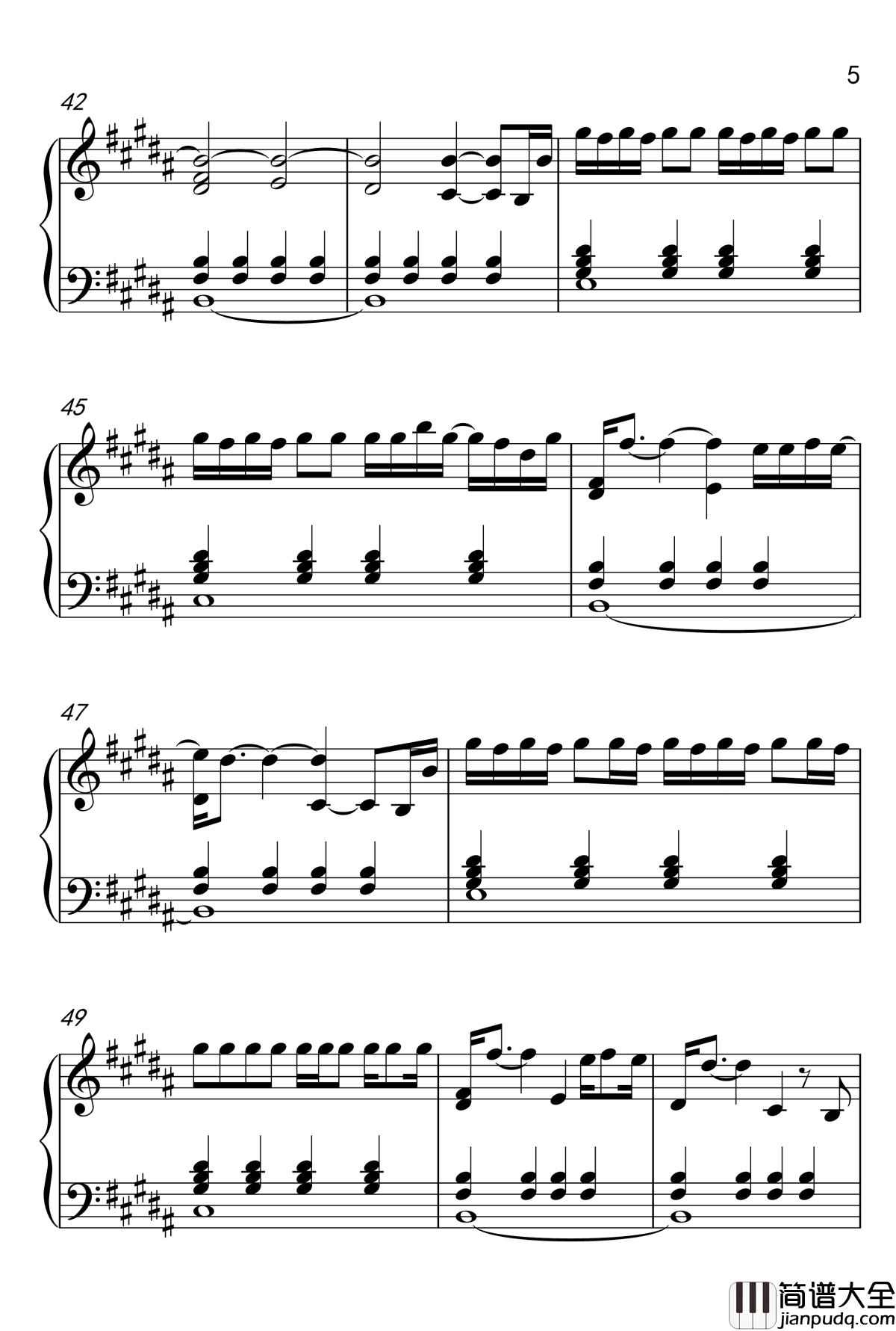 November_Rain_钢琴谱_枪炮玫瑰乐队