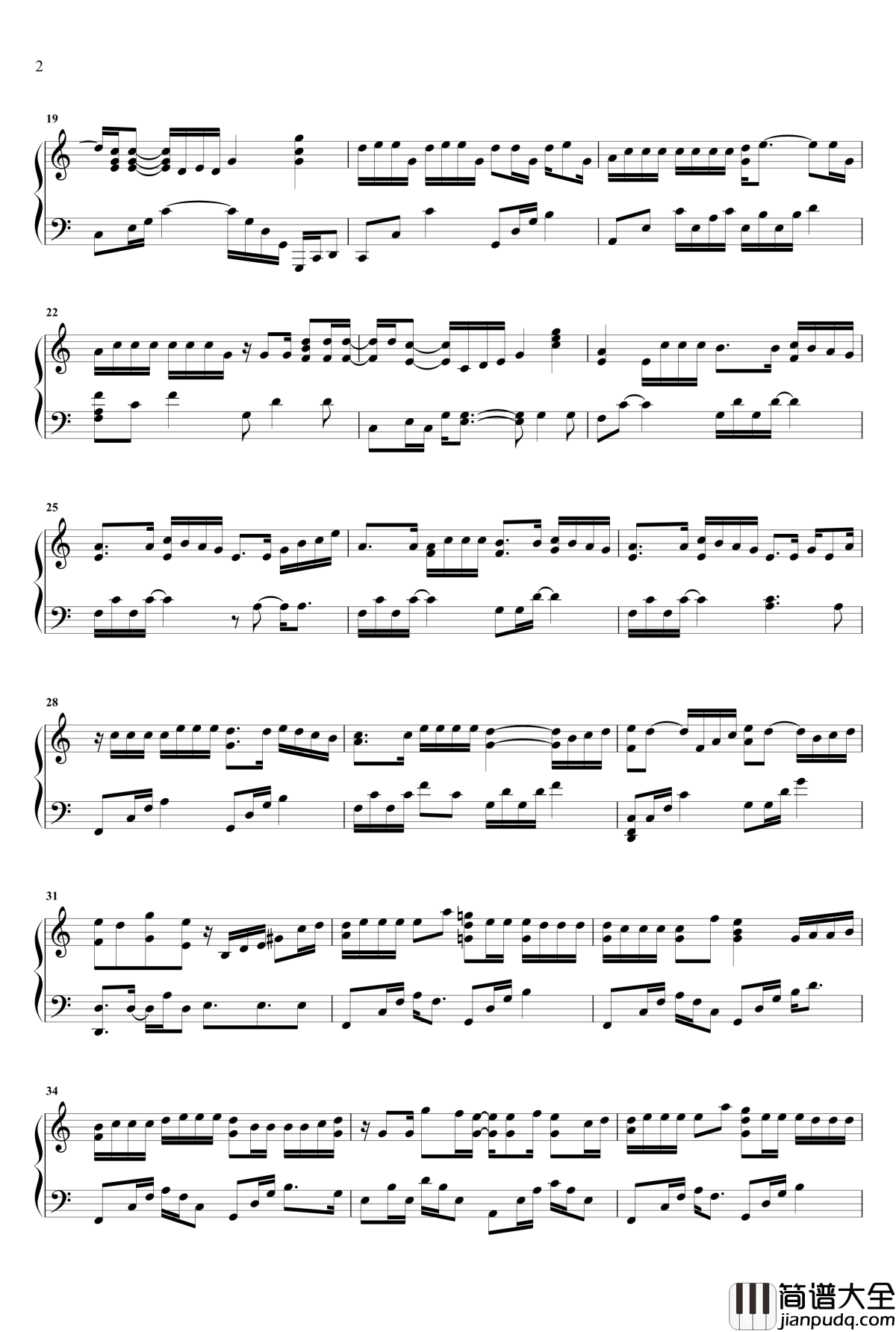 樱花樱花想见你_钢琴谱原声版_高野健