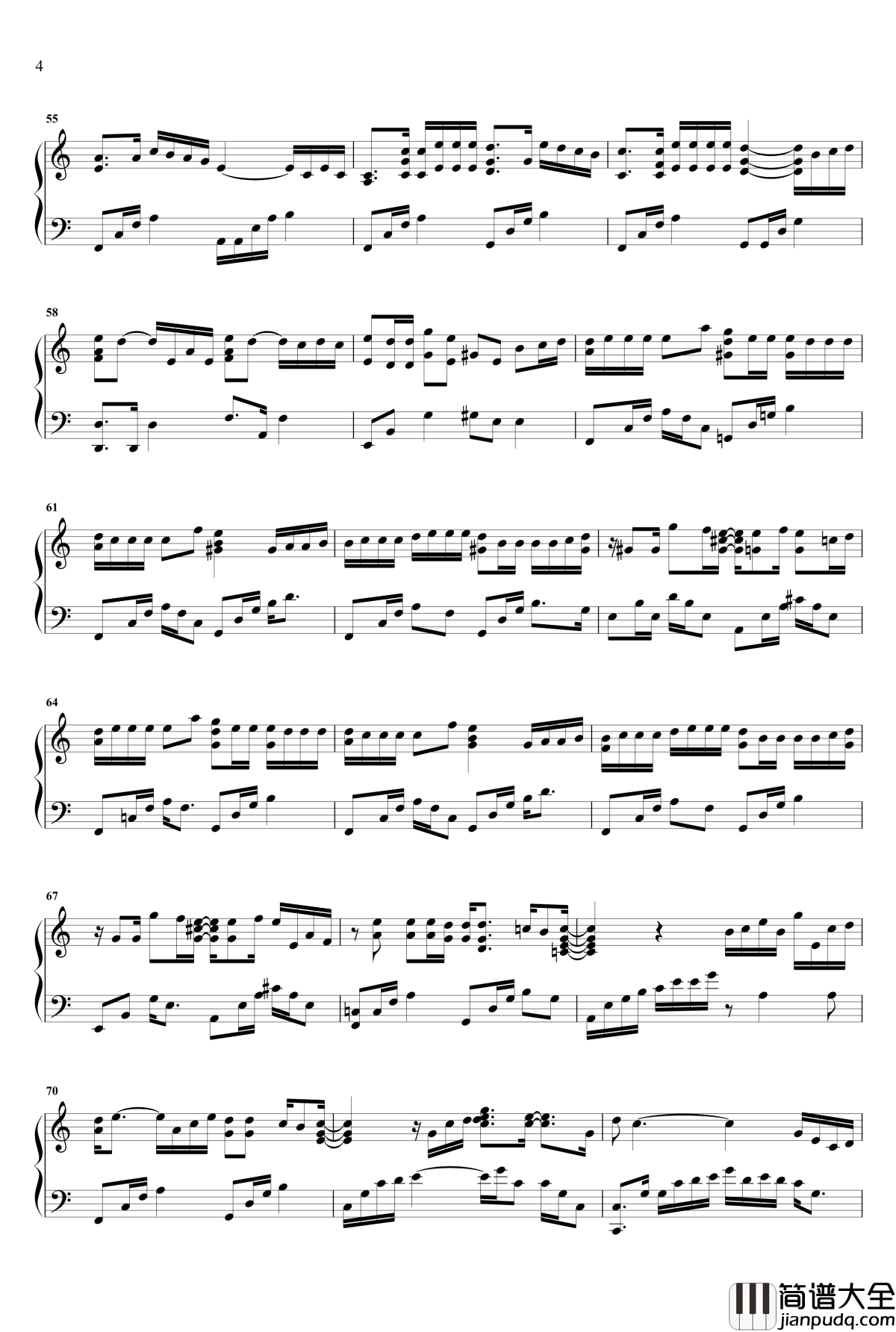 樱花樱花想见你_钢琴谱原声版_高野健