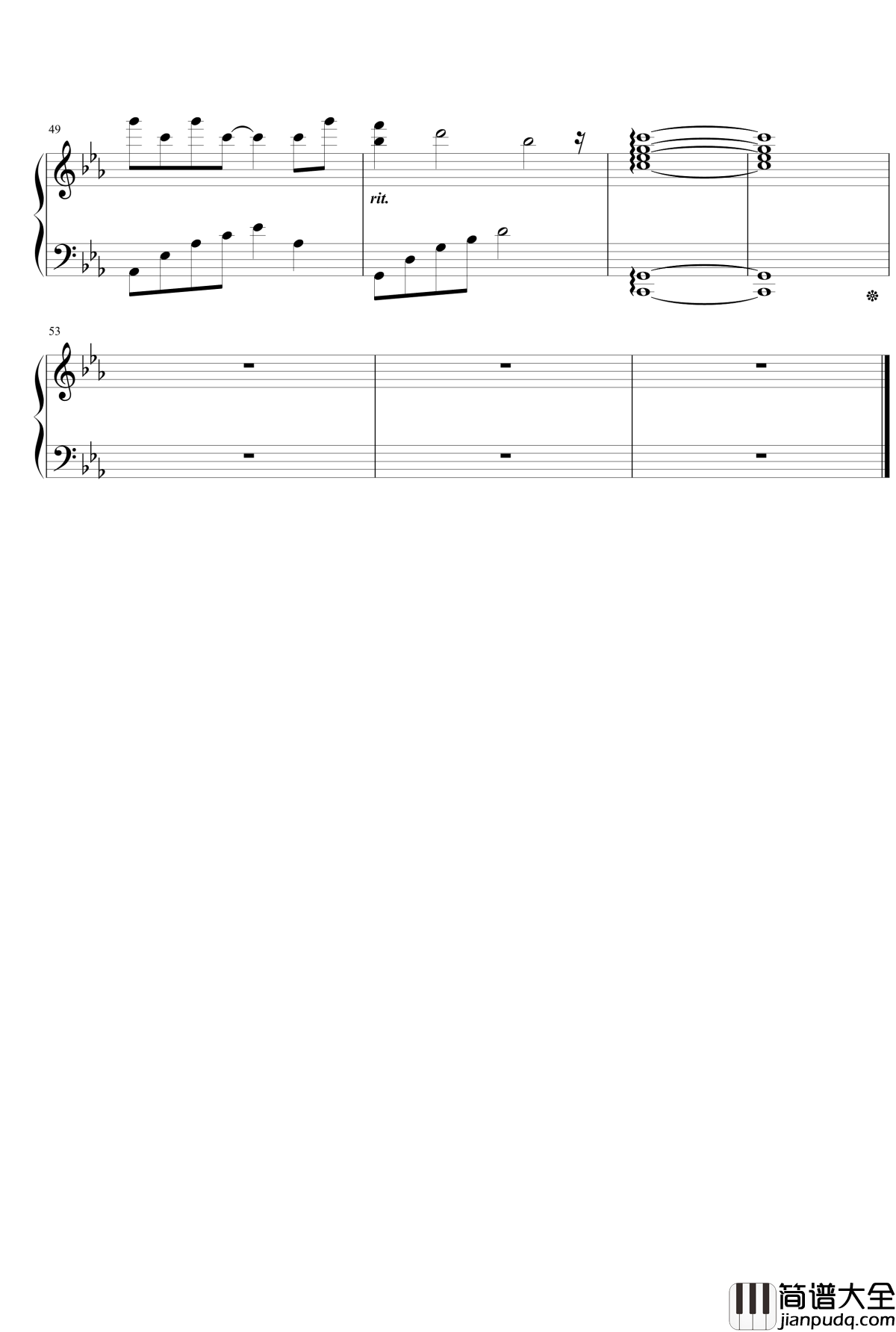 伤恋钢琴谱_石进