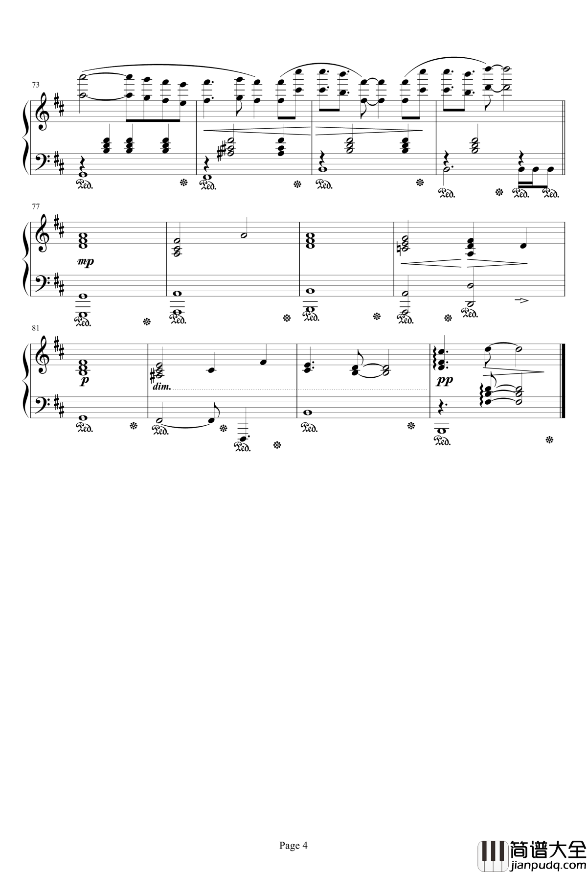 Eternal_Love钢琴谱_最终幻想