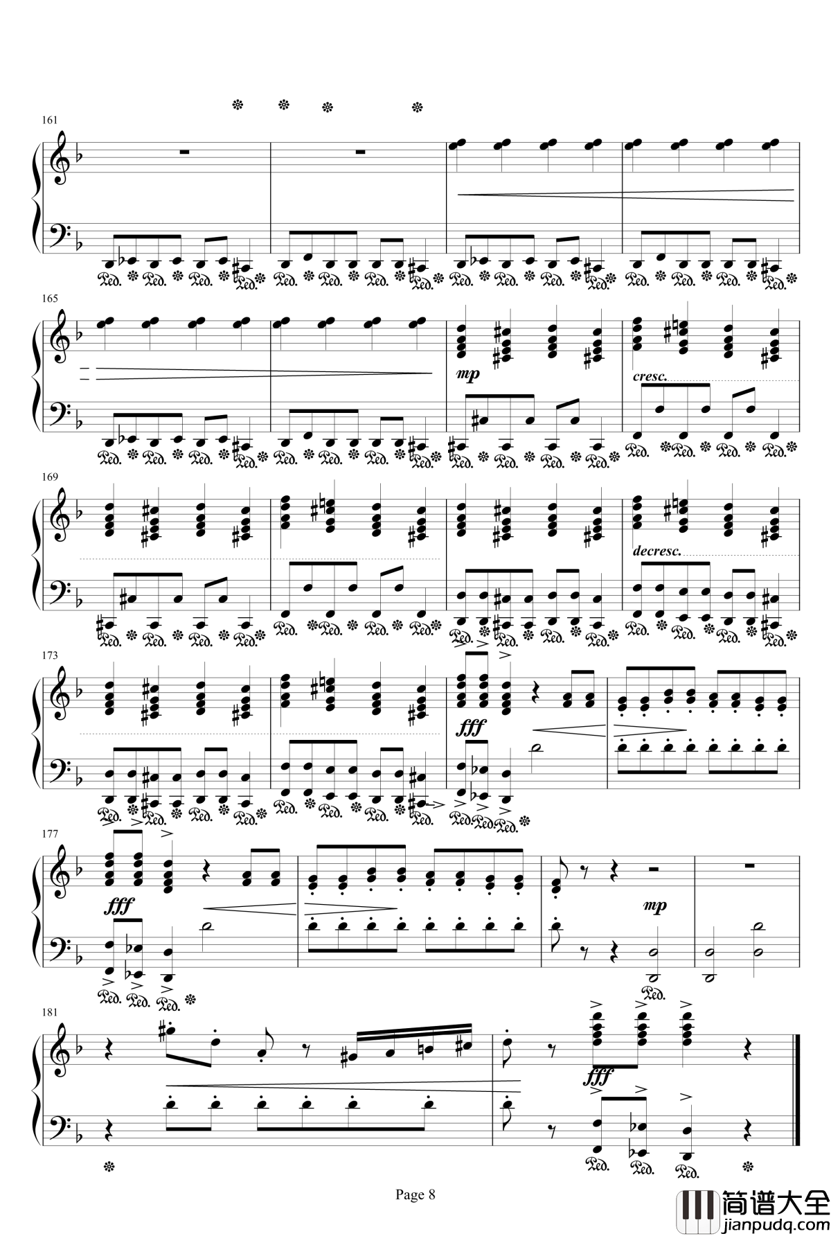 再臨：片翼の天使钢琴谱_最终幻想