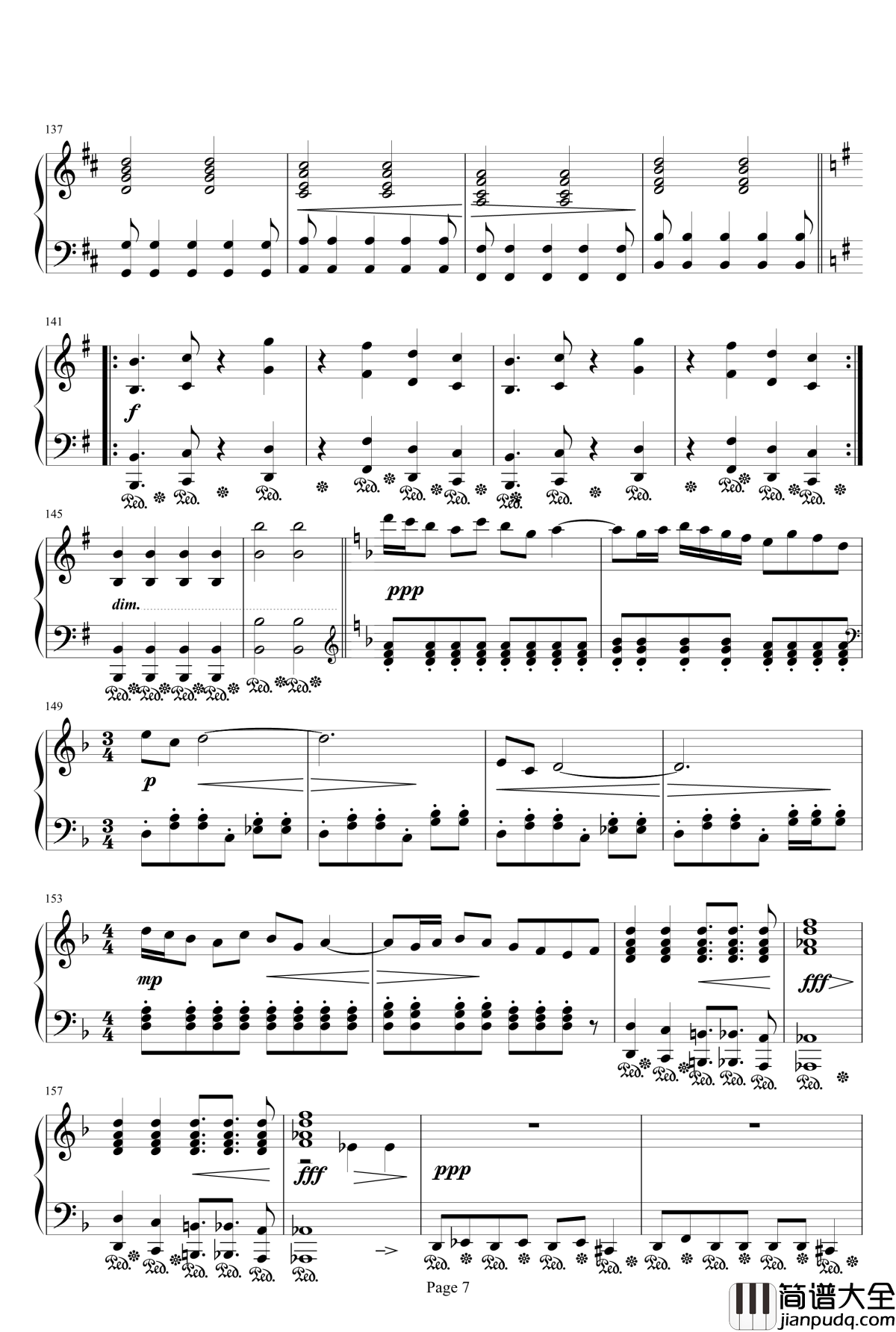 再臨：片翼の天使钢琴谱_最终幻想