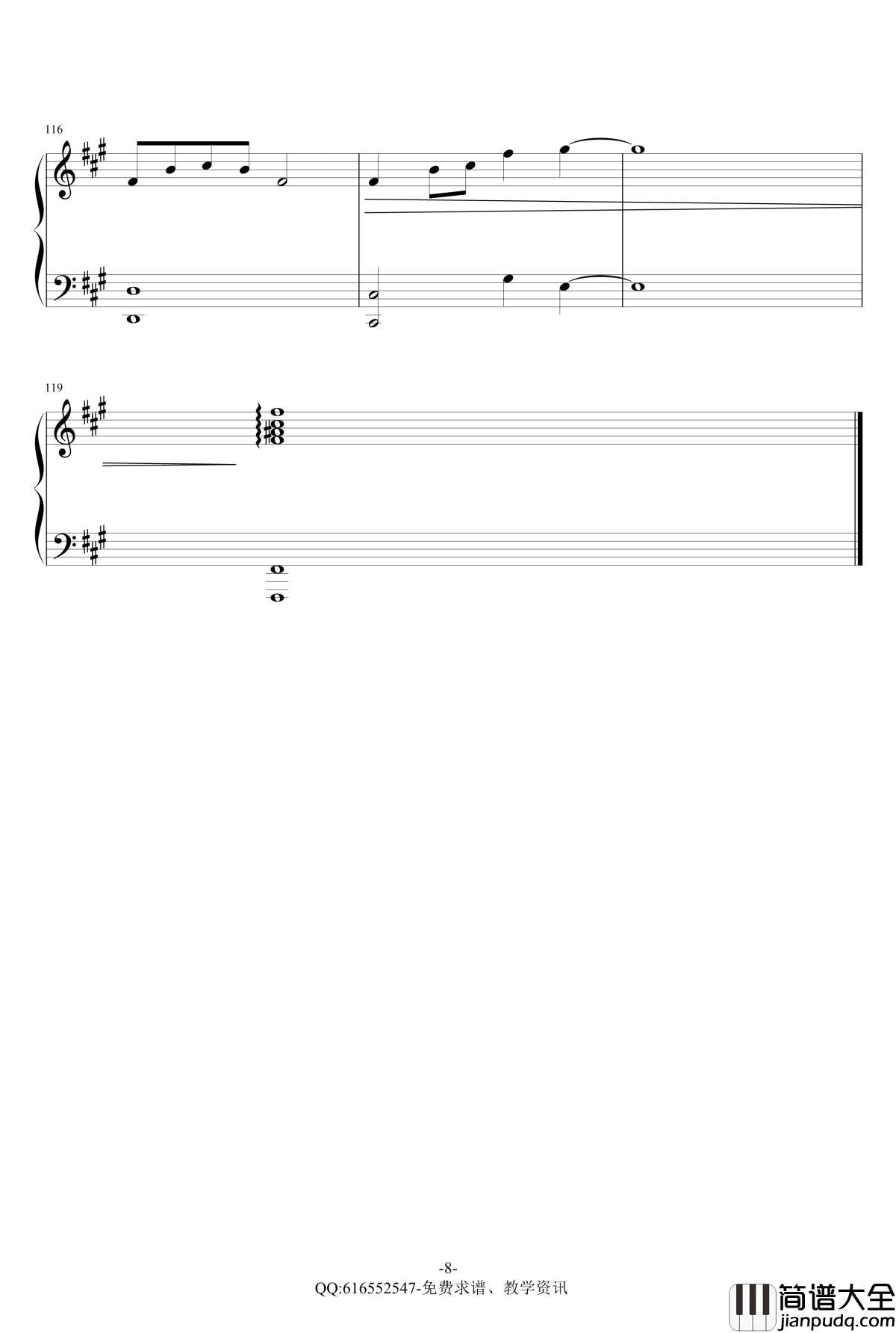 凉凉钢琴谱_金龙鱼原声独奏版1704021_杨宗纬