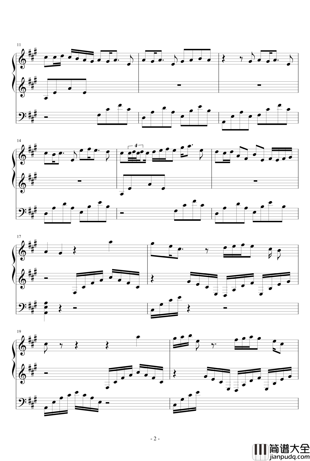 夕月奏钢琴谱_smile轩