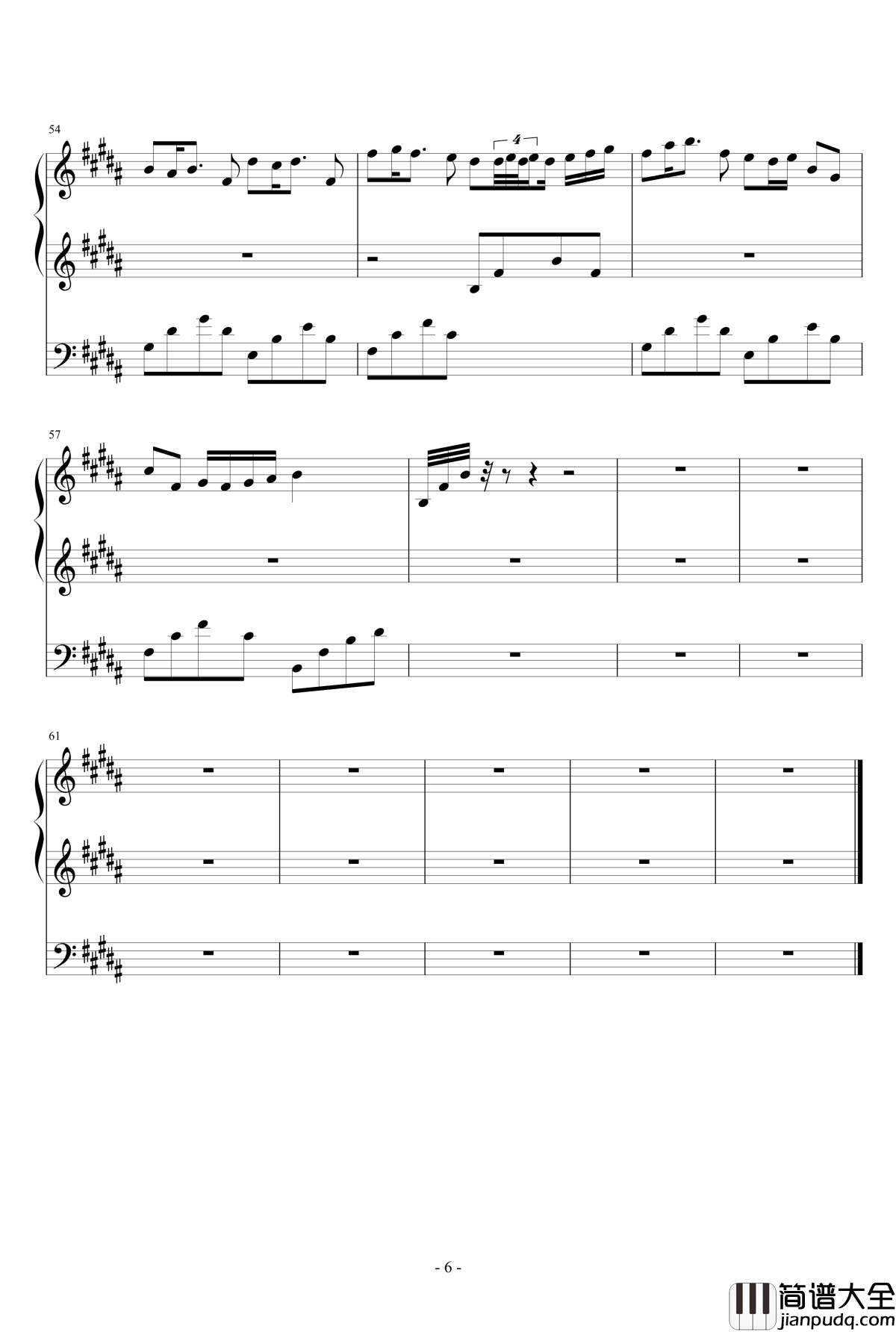 夕月奏钢琴谱_smile轩