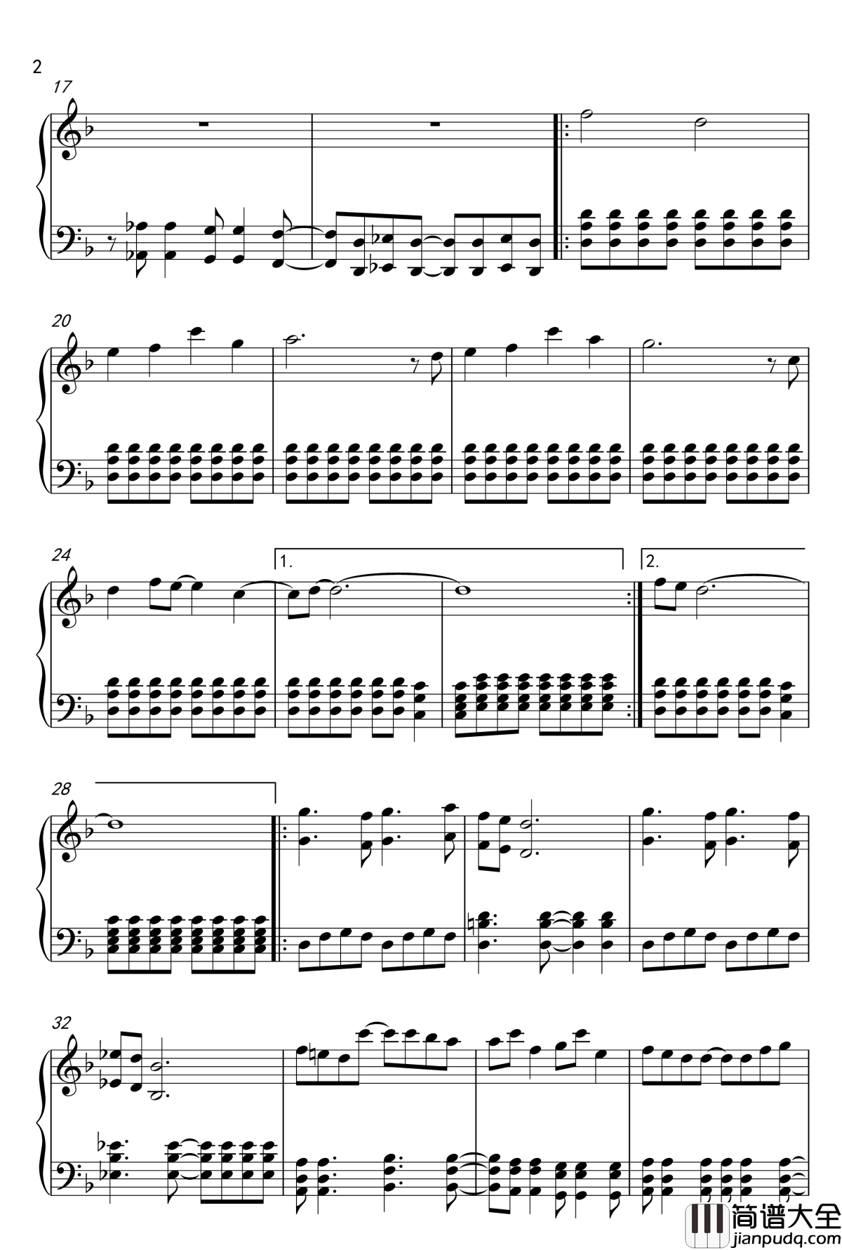 Amaranth钢琴谱_夜愿_nightwish