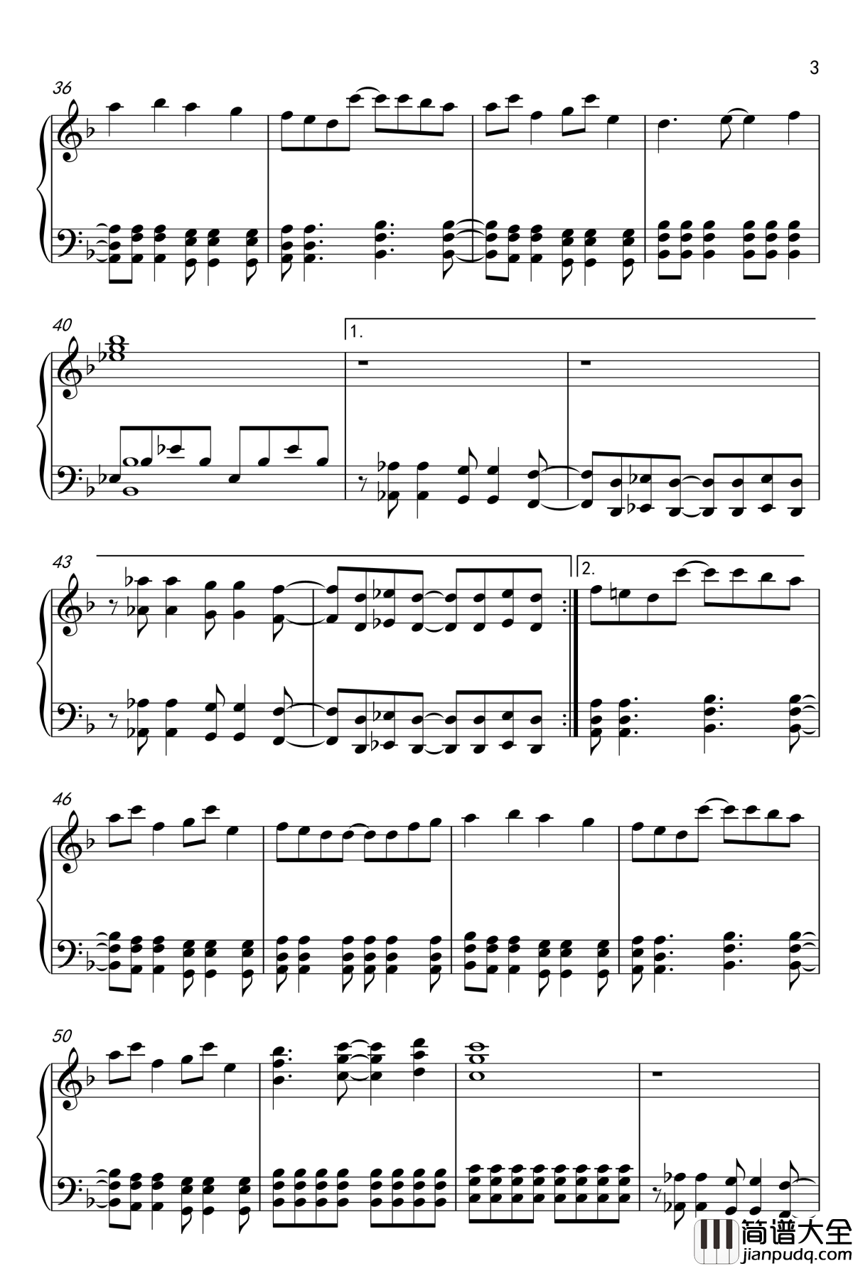 Amaranth钢琴谱_夜愿_nightwish