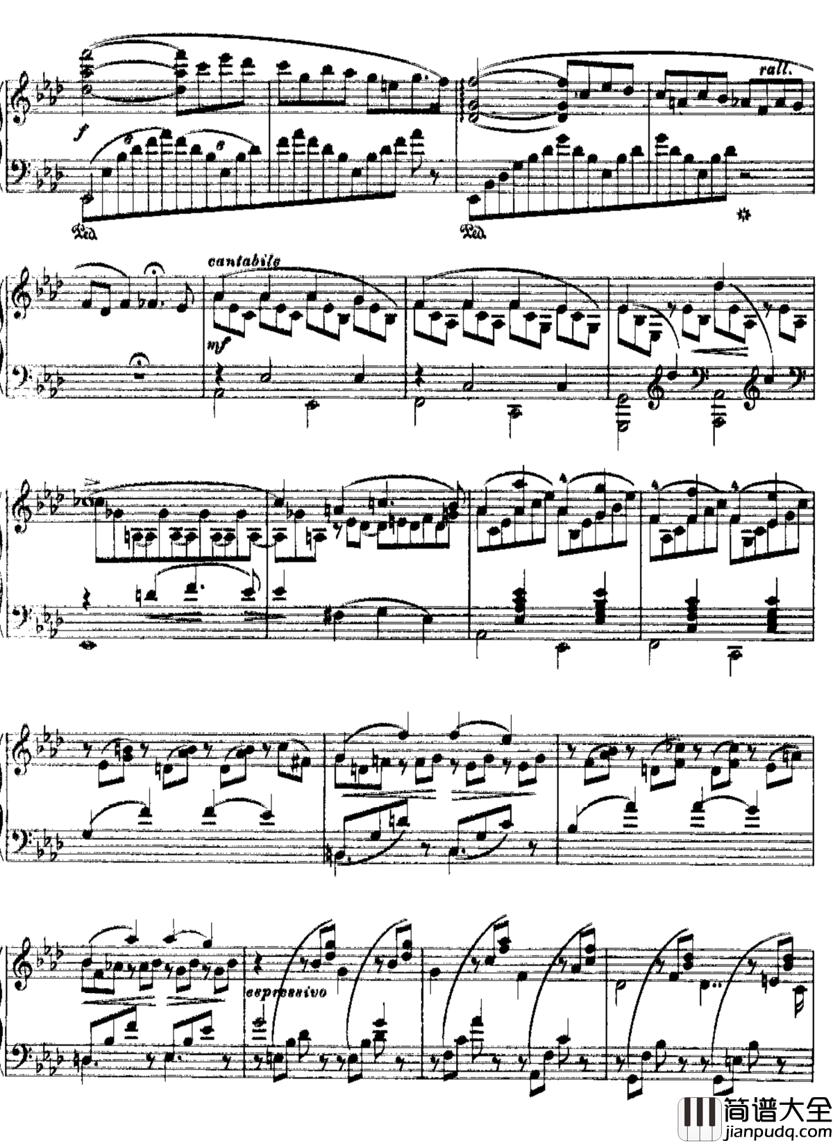 哭泣的行板S.173No.9钢琴谱_李斯特