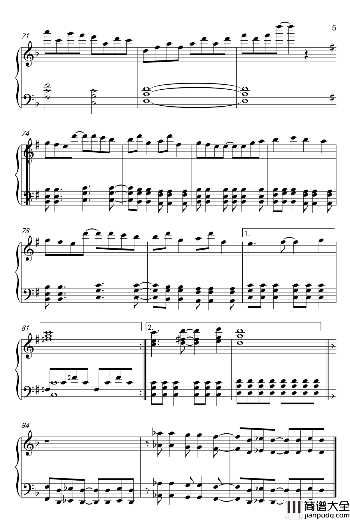 Amaranth钢琴谱_夜愿_nightwish