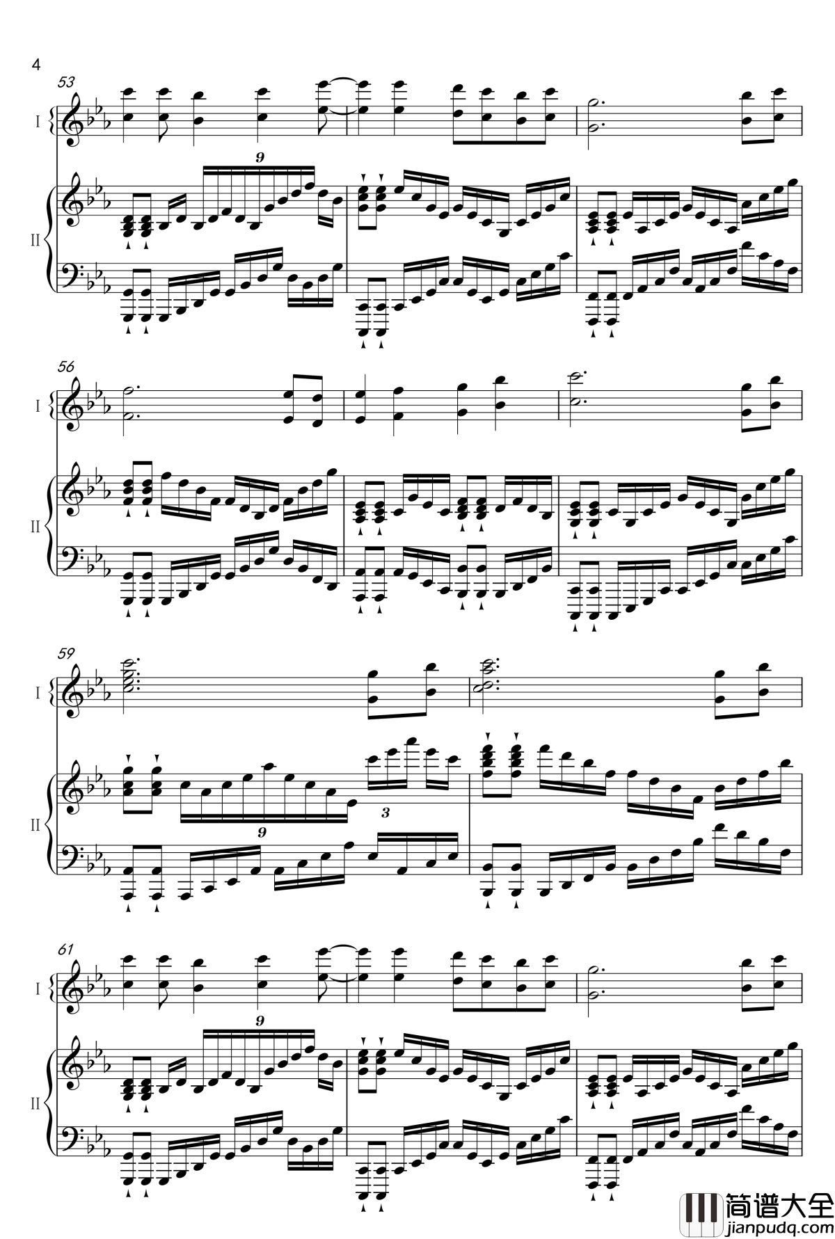 _夜桜と幽世の蝶钢琴谱_东方_ZUNTATA_QLOCKS