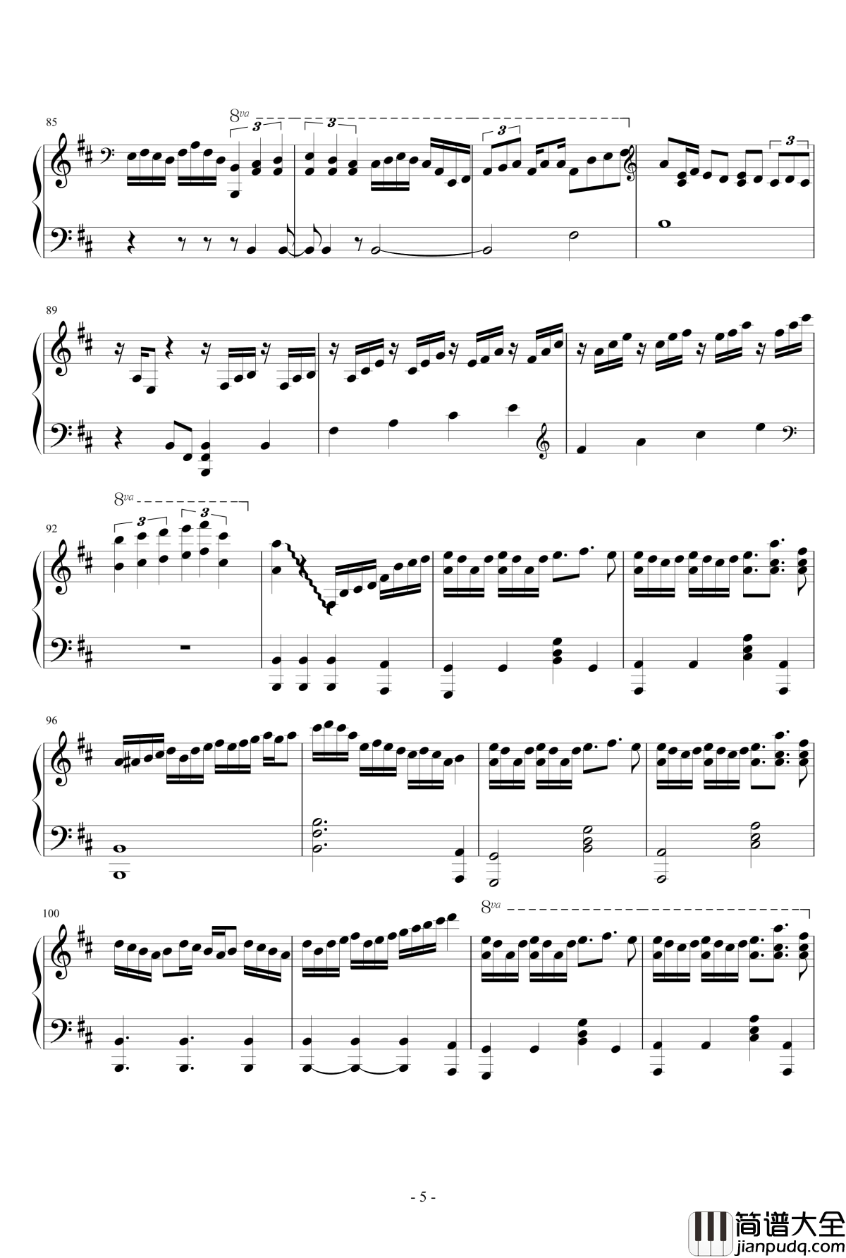 Piano_Samurai钢琴谱_触手猴