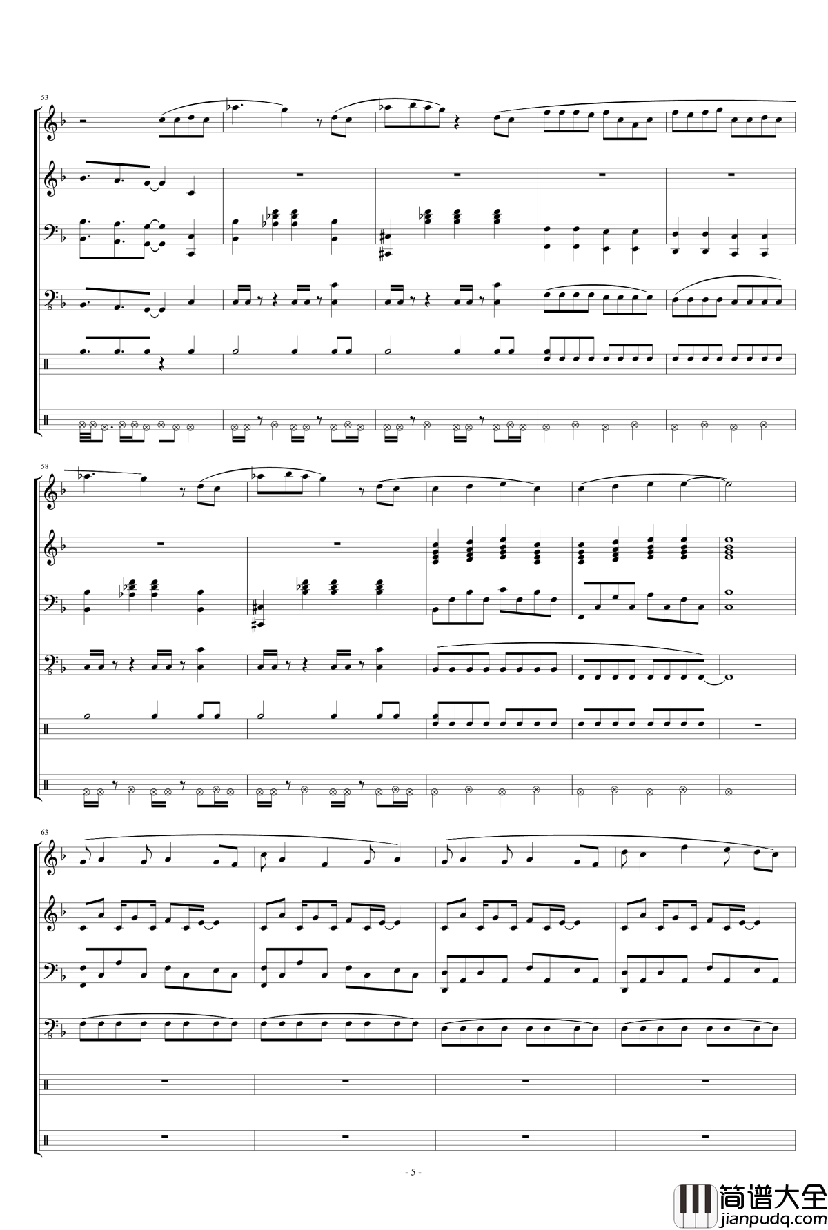 星空钢琴谱_五月天