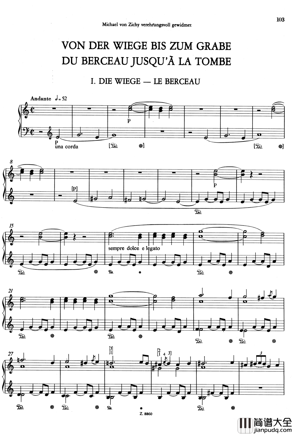 从摇篮到坟墓_S.107钢琴谱_李斯特