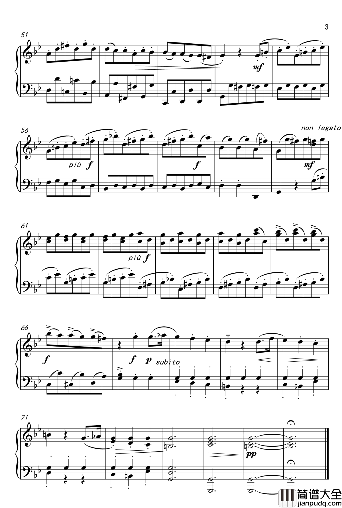 音乐小品钢琴谱_贝多芬_beethoven