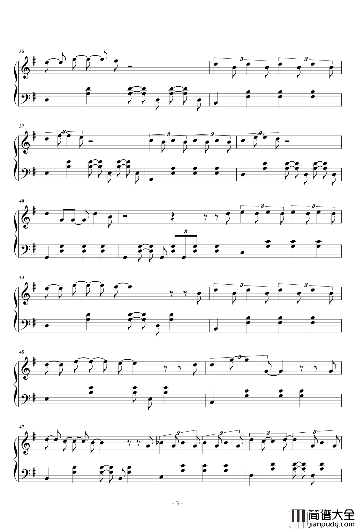 遇见你的时候所有星星都落到我头上_高姗_钢琴谱