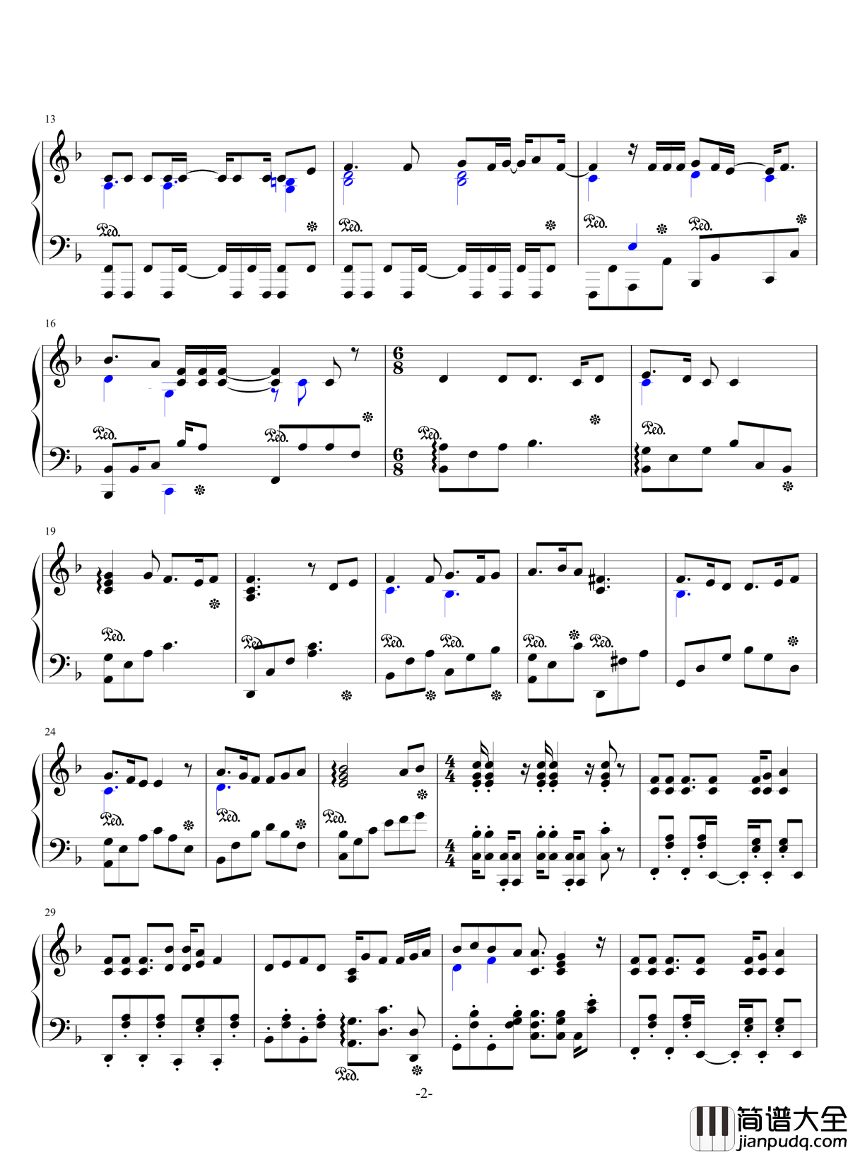 偶像大师片尾曲钢琴谱_ラブレター__情书_love_letter