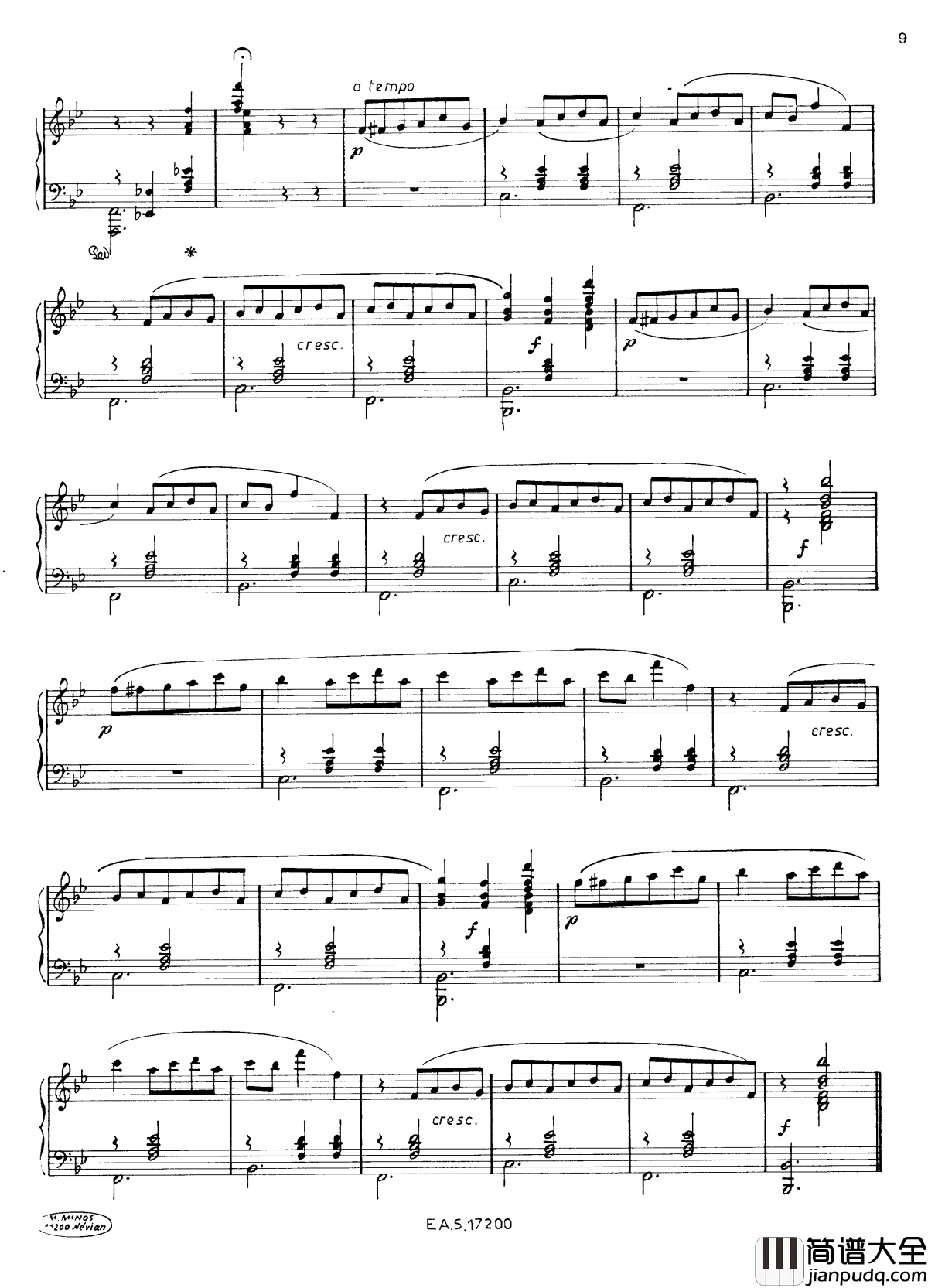 Valse_Ballet钢琴谱_沙拉萨蒂_芭蕾圆舞曲_萨蒂