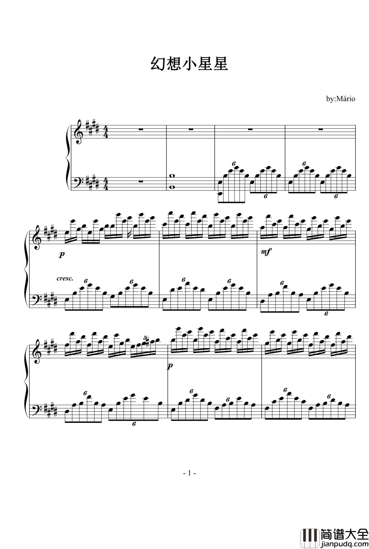 幻想即兴曲特别版钢琴谱_肖邦_chopin