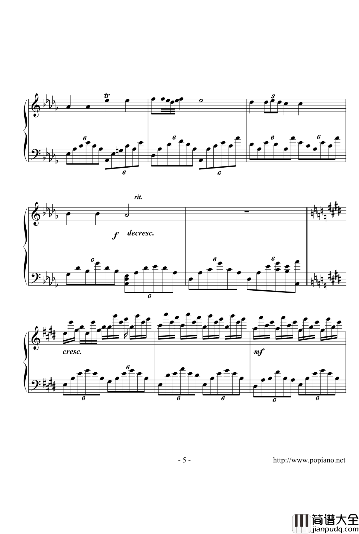 幻想即兴曲特别版钢琴谱_肖邦_chopin