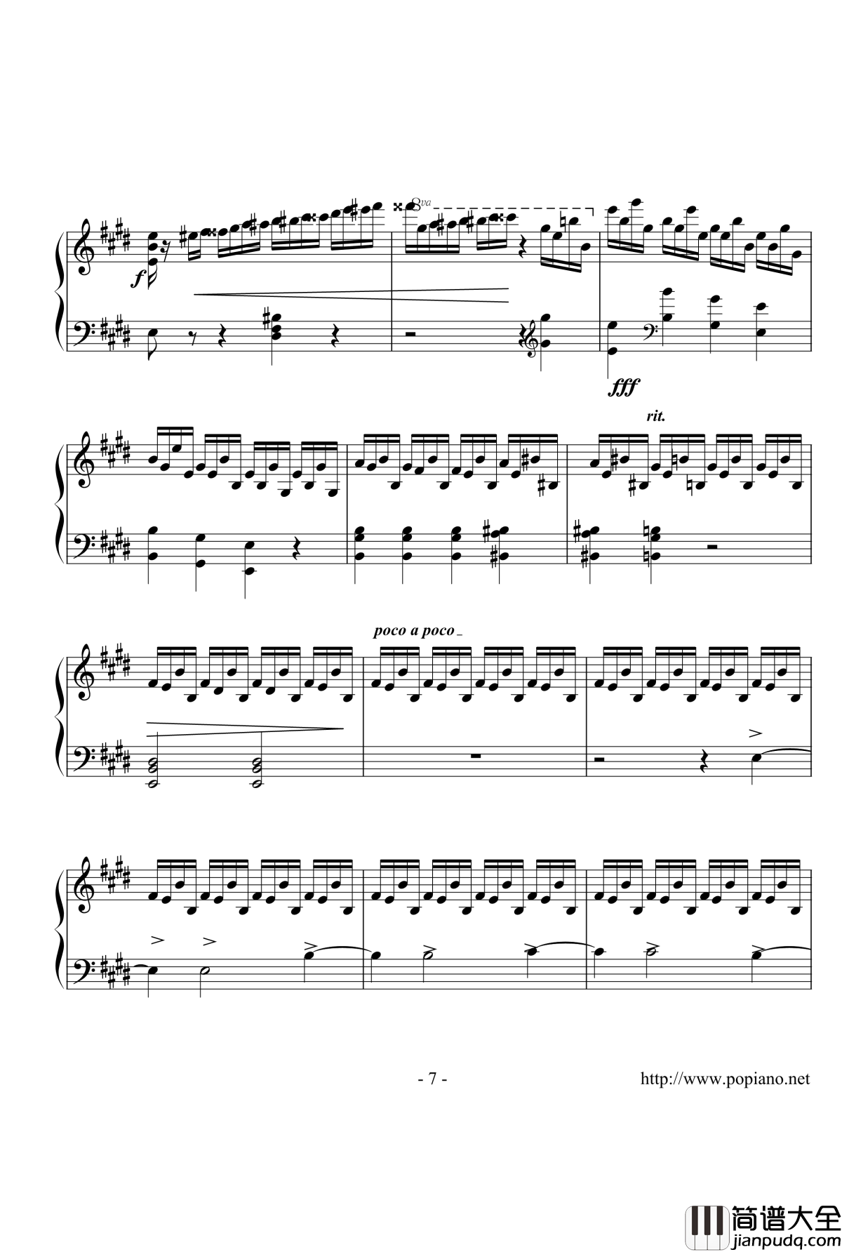 幻想即兴曲特别版钢琴谱_肖邦_chopin