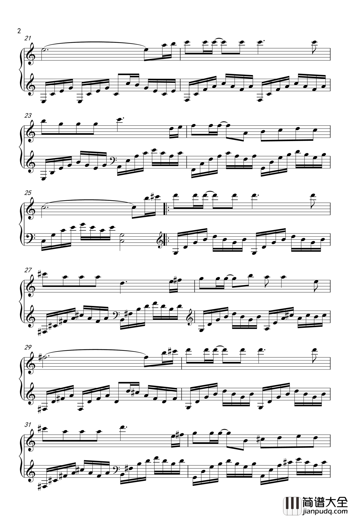 我和她在月光下钢琴谱_二_多唻咪