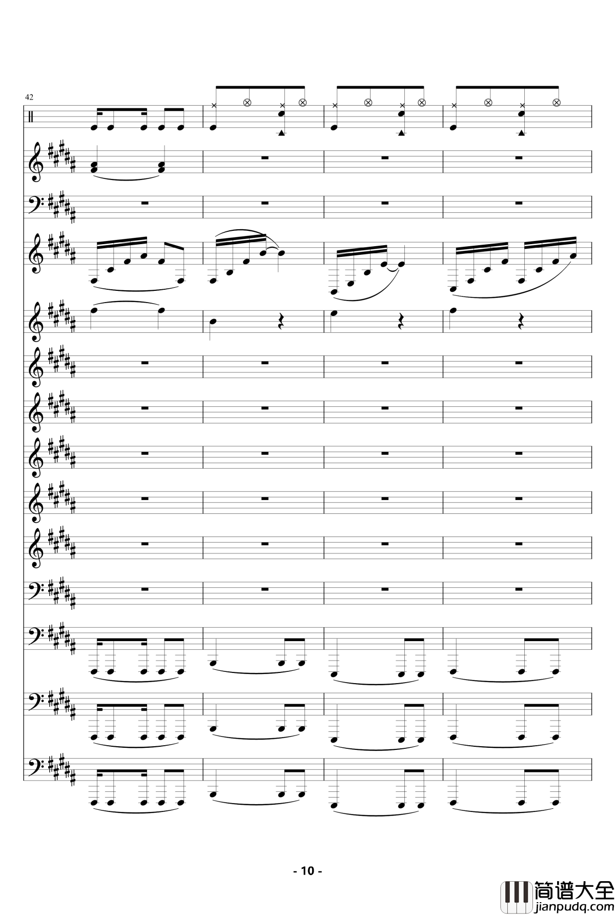 魔法城堡_钢琴谱_伴奏_TFboys