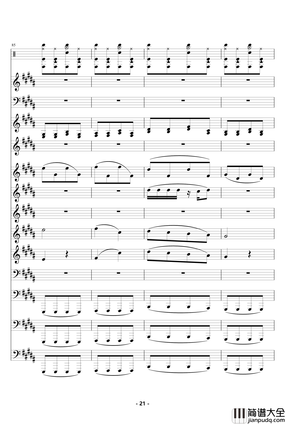 魔法城堡_钢琴谱_伴奏_TFboys