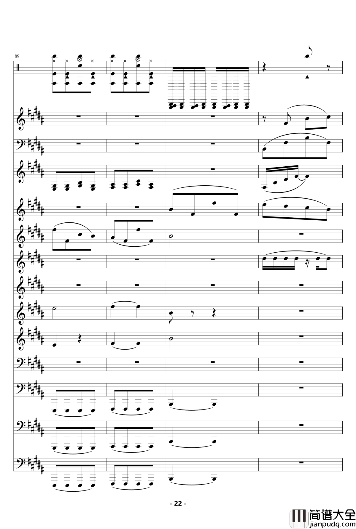 魔法城堡_钢琴谱_伴奏_TFboys