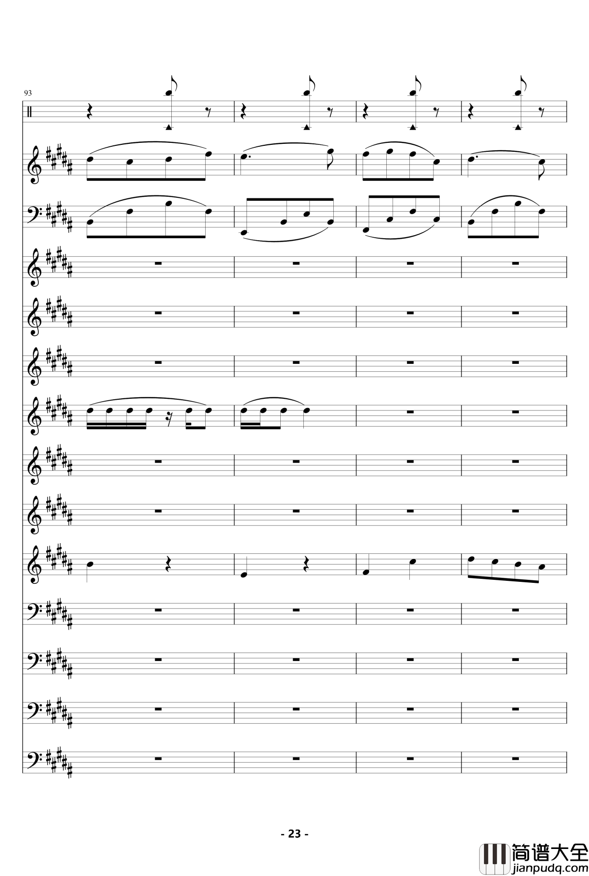 魔法城堡_钢琴谱_伴奏_TFboys