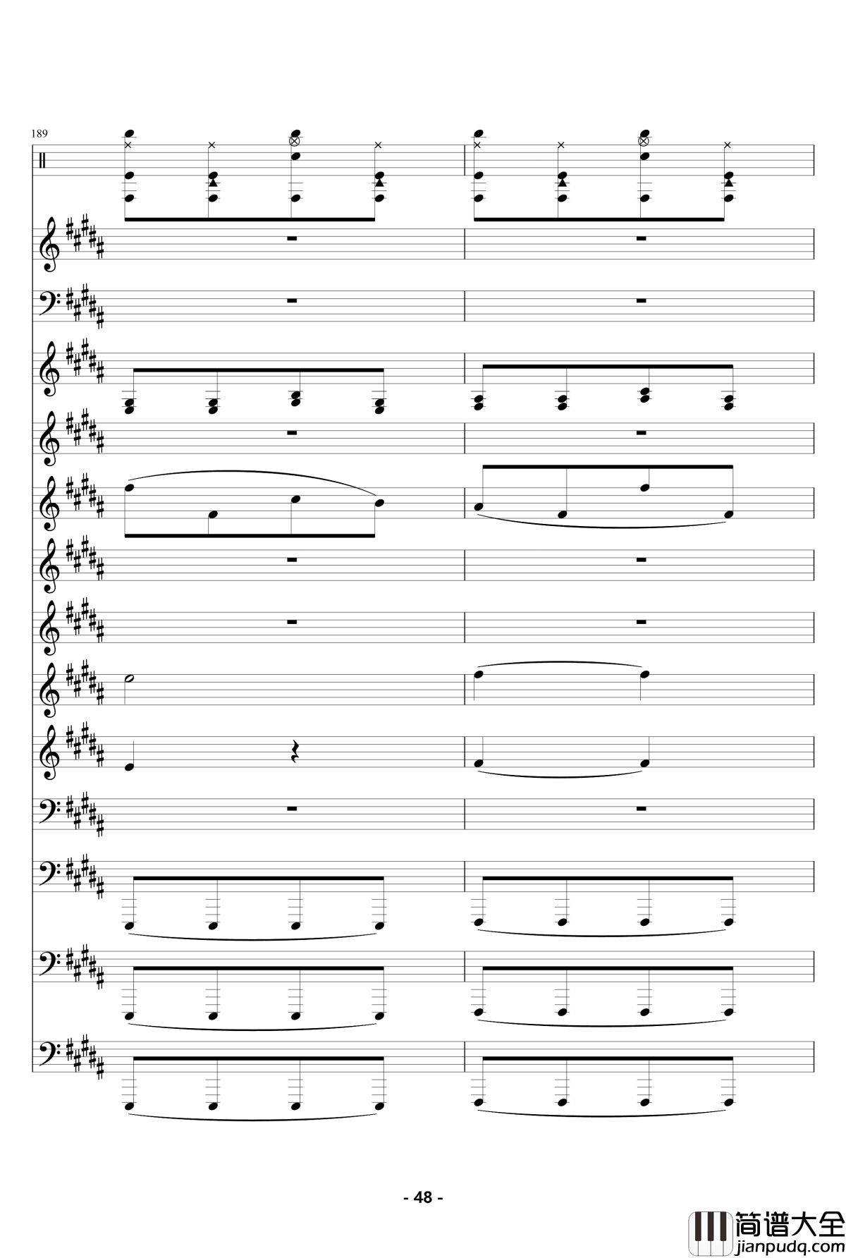 魔法城堡_钢琴谱_伴奏_TFboys