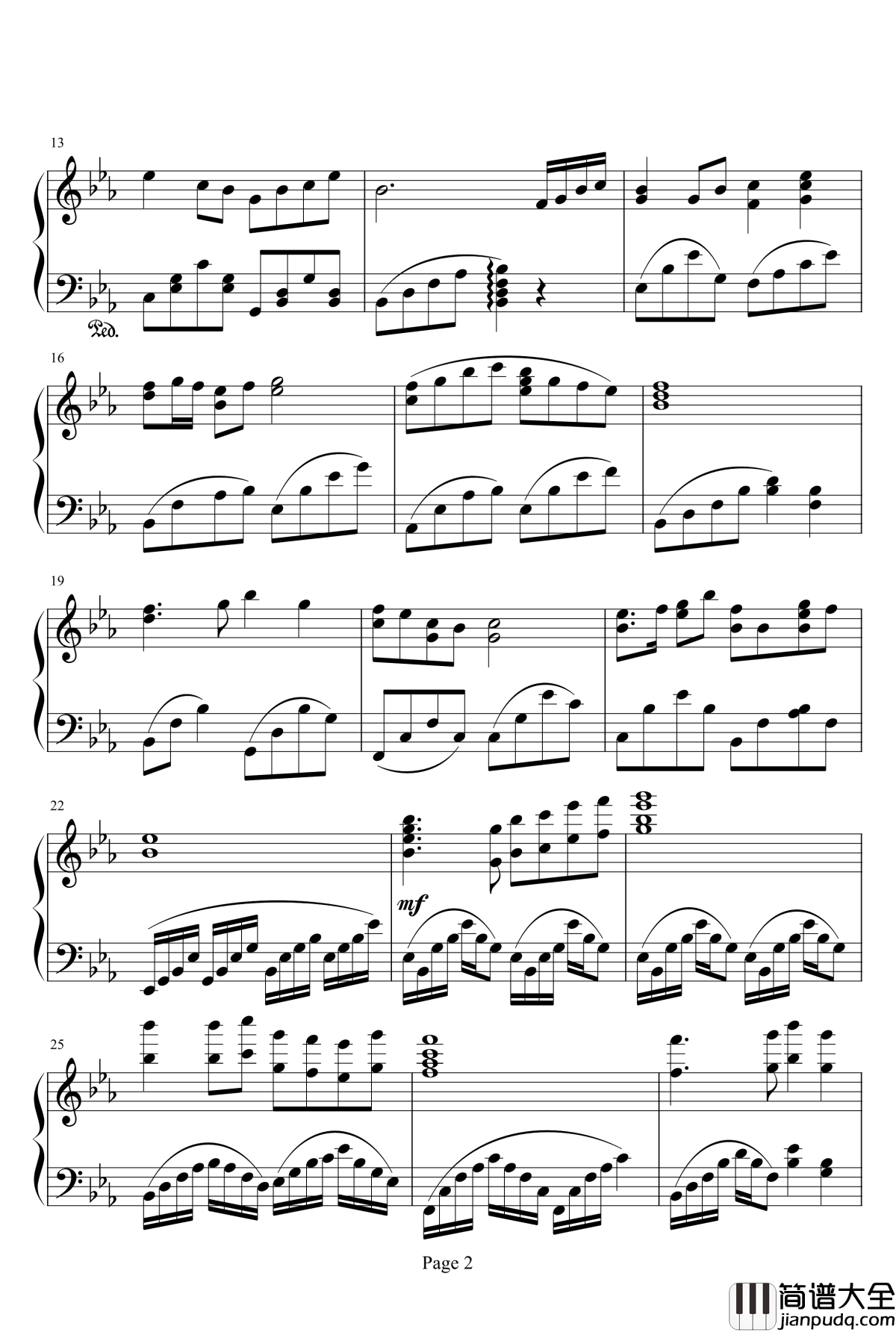 美酒加咖啡钢琴谱_邓丽君