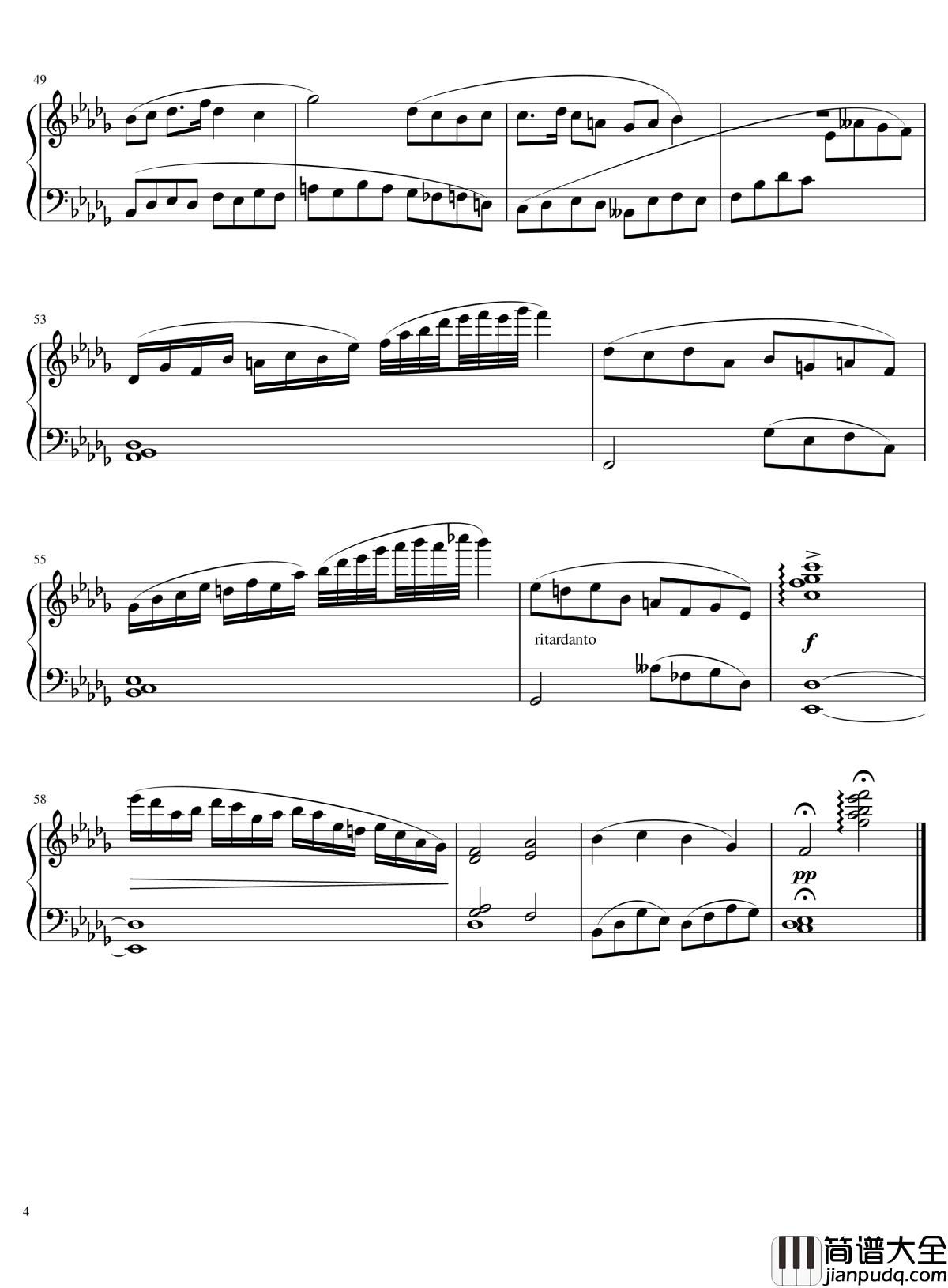 River钢琴谱_河岸_k_f_c