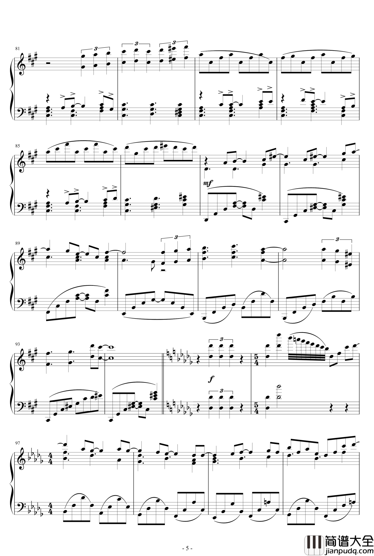 FGO主题曲钢琴谱_色彩_Fate_Grand_Order