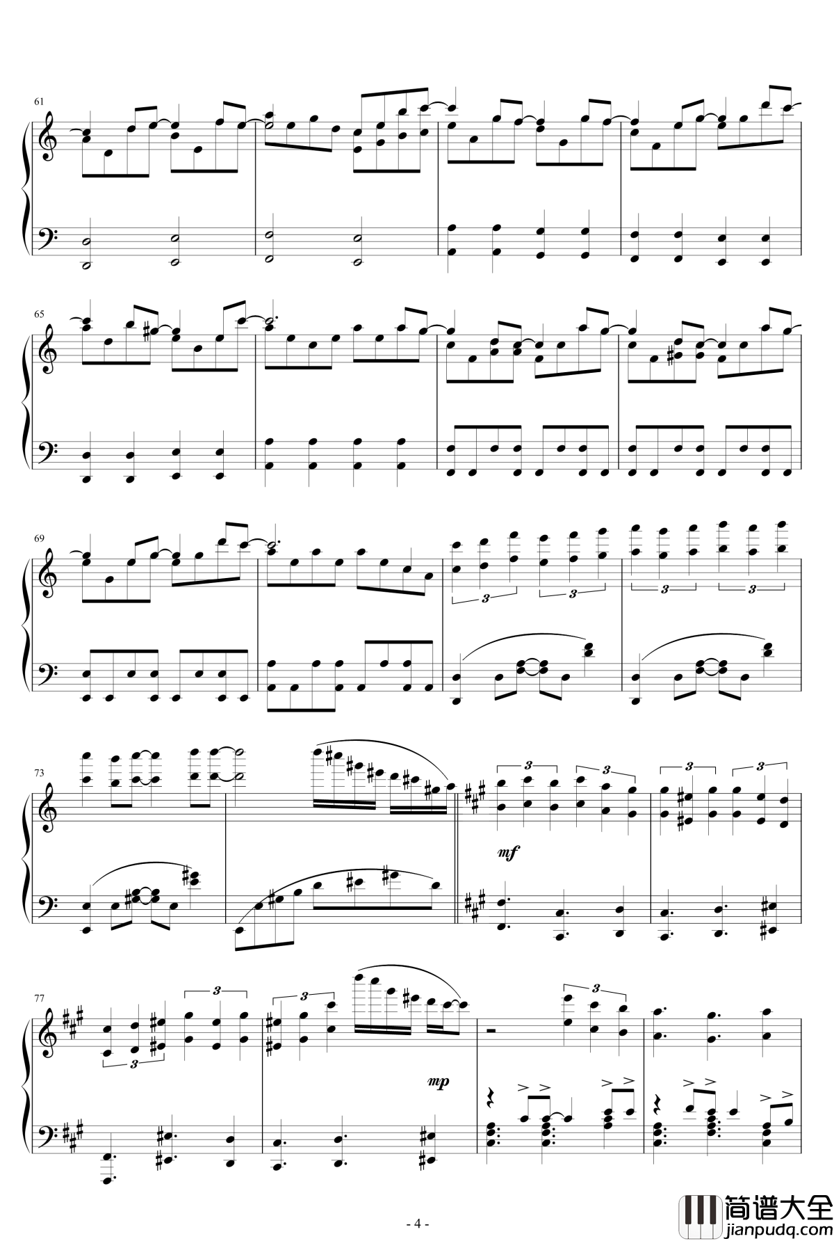 FGO主题曲钢琴谱_色彩_Fate_Grand_Order