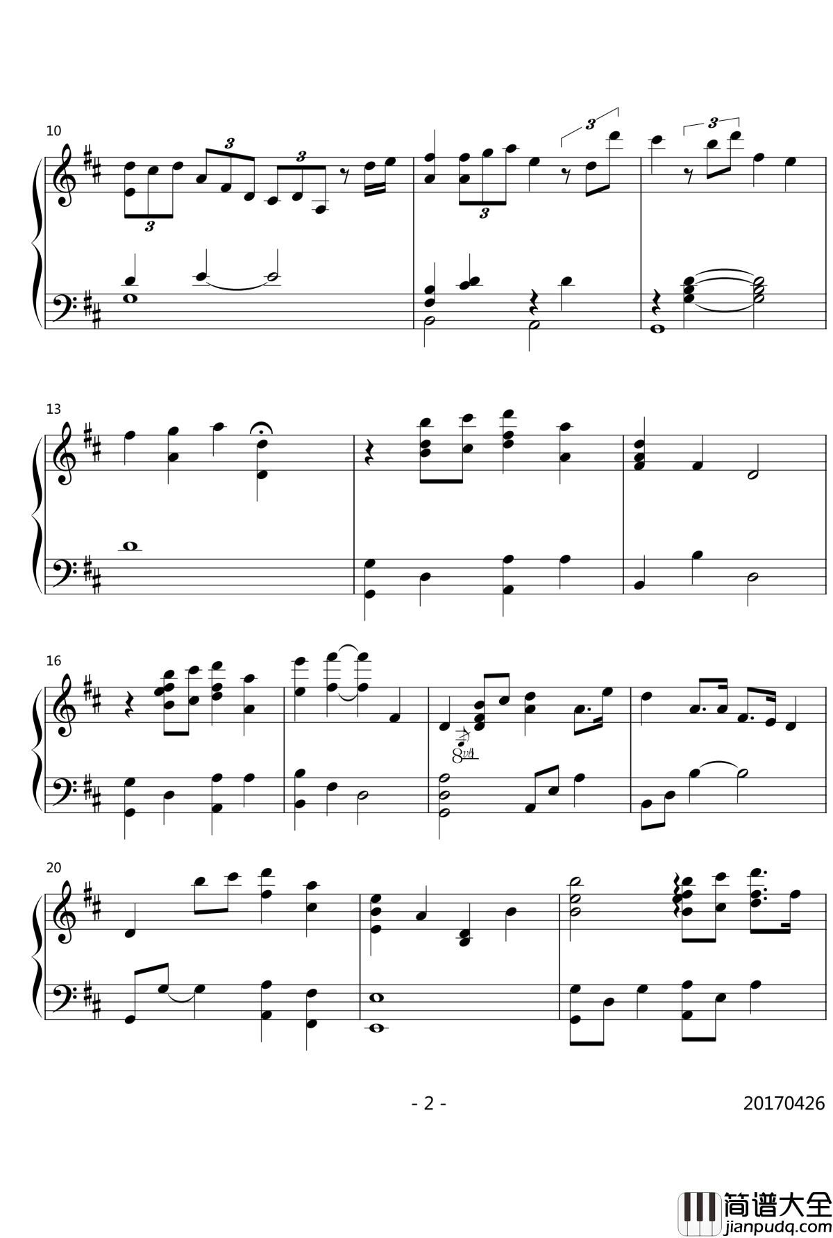 re:Pianohi1tars钢琴谱_Re:_CREATORS_Re:_CREATORS_OST