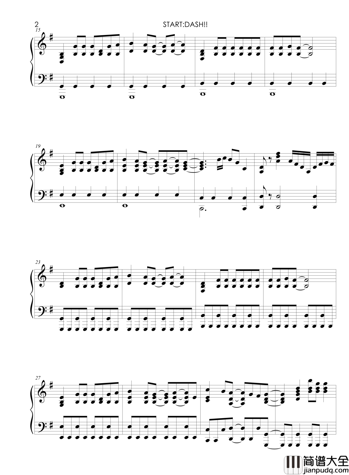 Start_Dash钢琴谱_第三话插曲_LoveLive