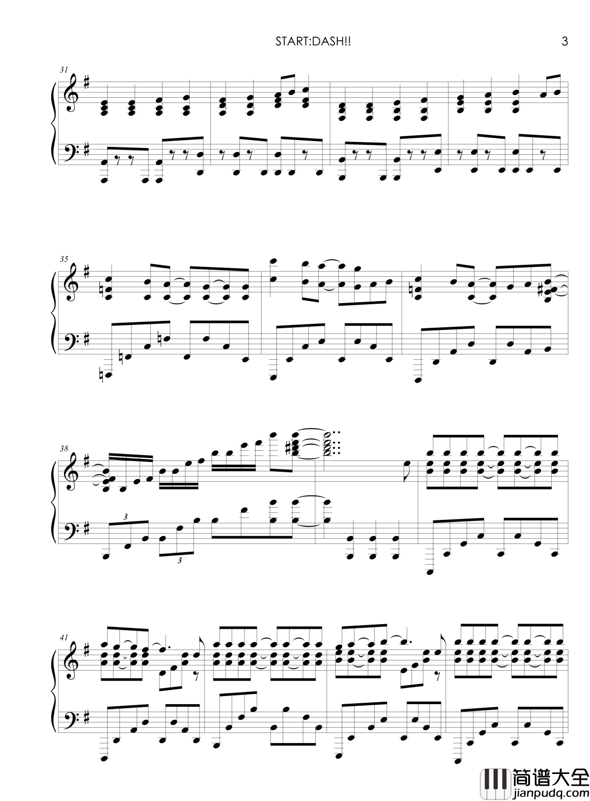 Start_Dash钢琴谱_第三话插曲_LoveLive