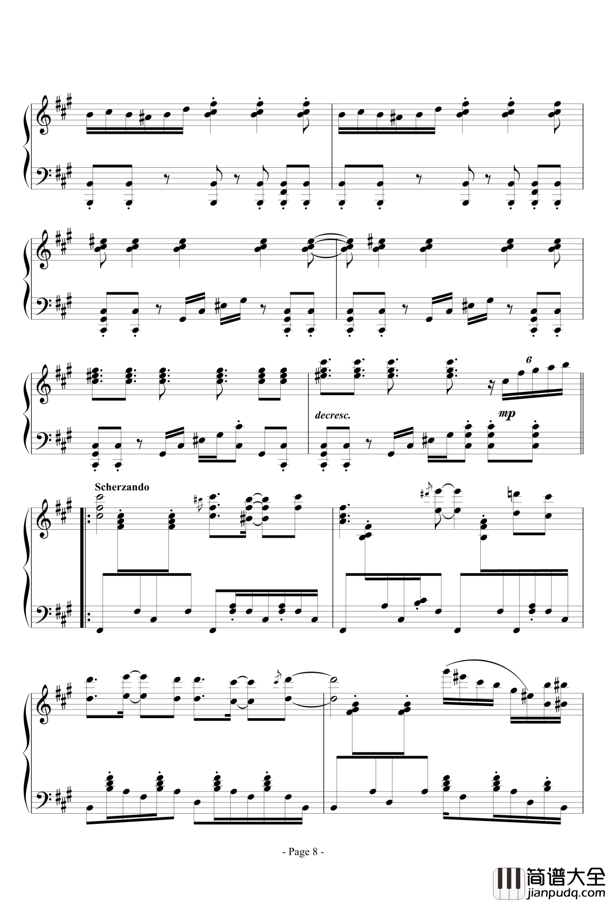 思绪之舞钢琴谱_lujianxiang555