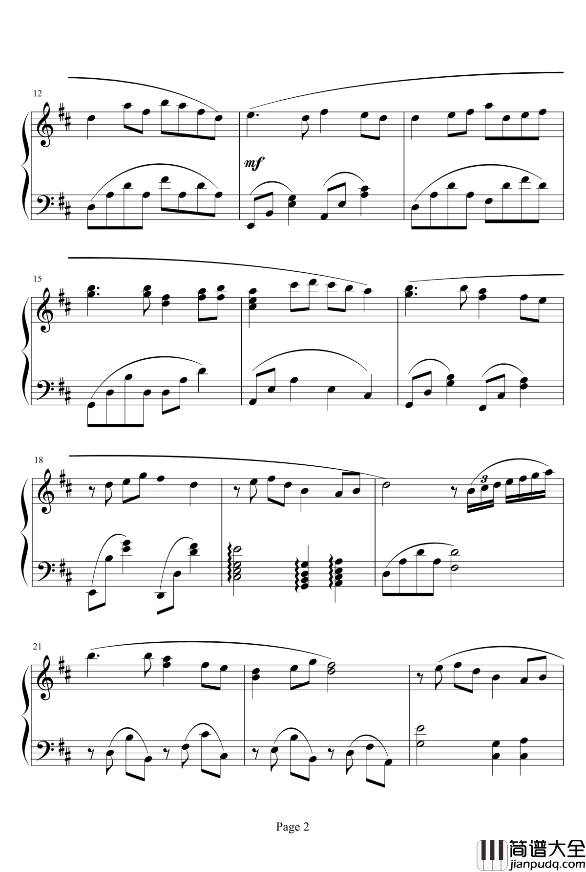 又见炊烟钢琴谱邓丽君