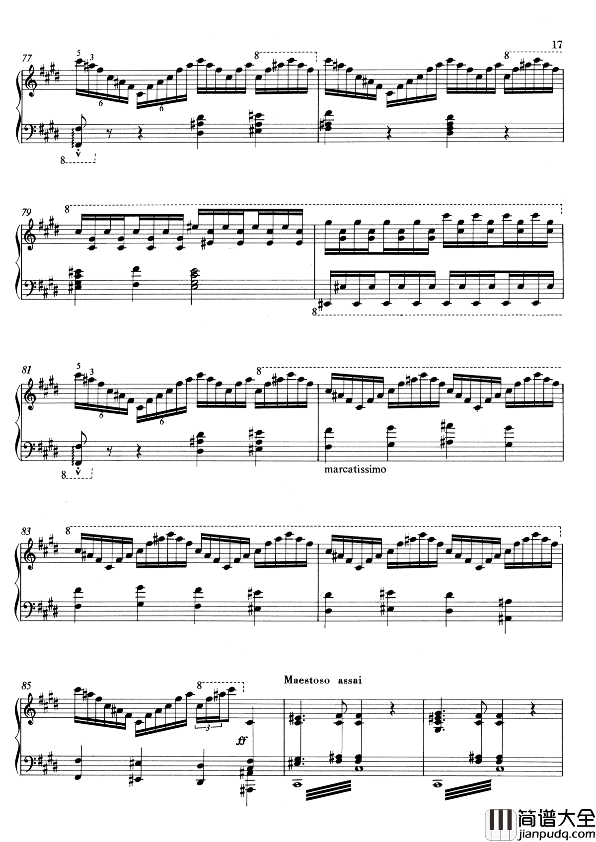 _降福于城市和世界_S.184钢琴谱_李斯特