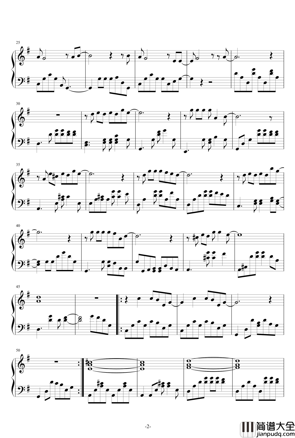 我们_梁博_钢琴谱