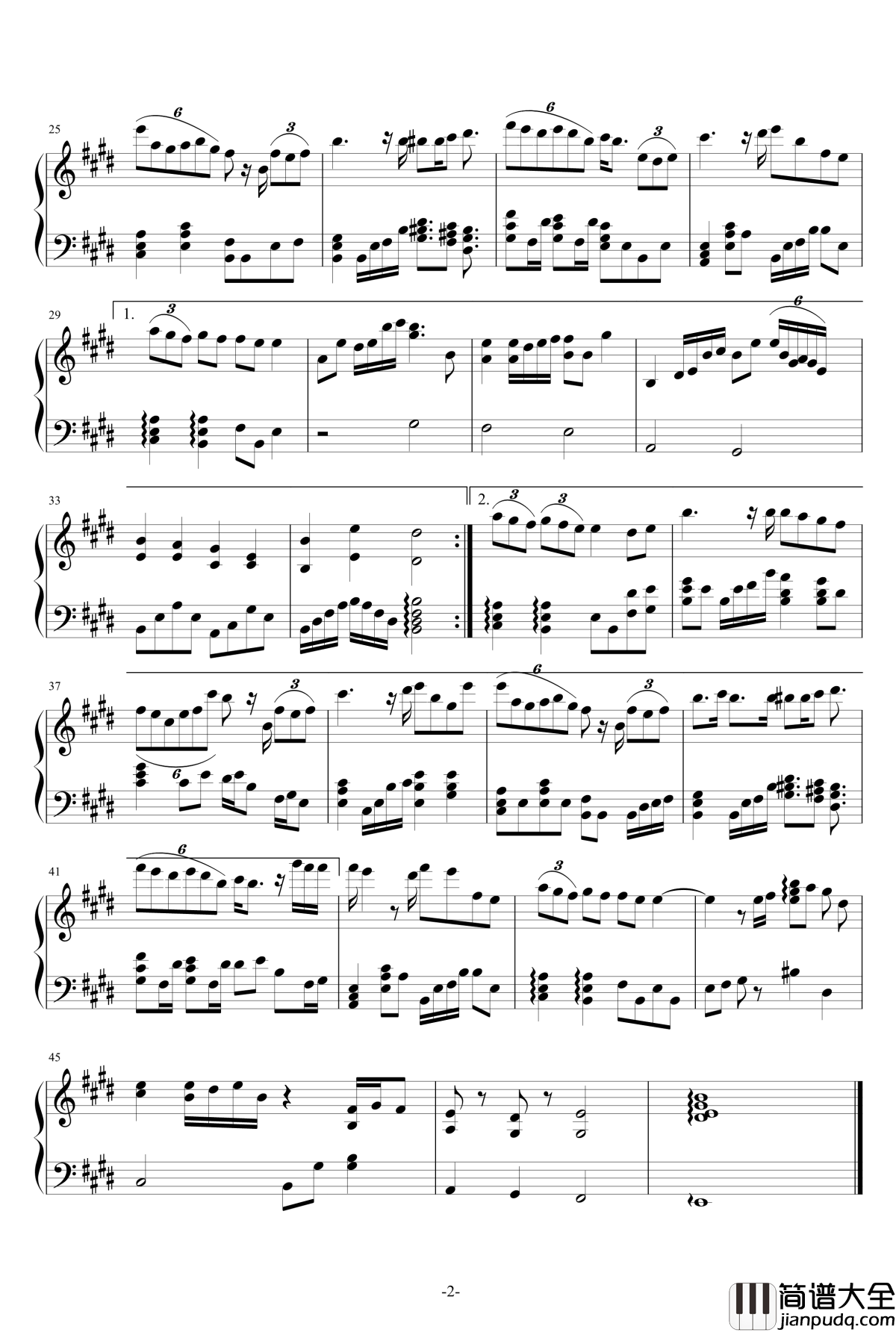 我还不习惯钢琴谱_小贱