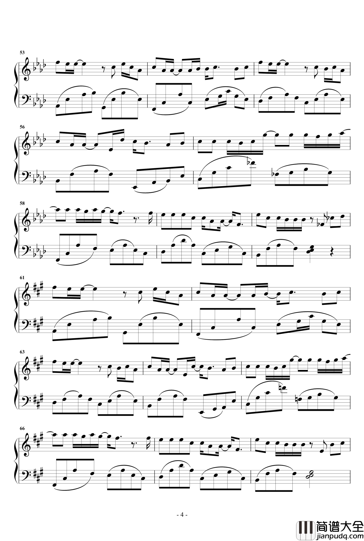 半岛铁盒钢琴谱_原声独奏_周杰伦