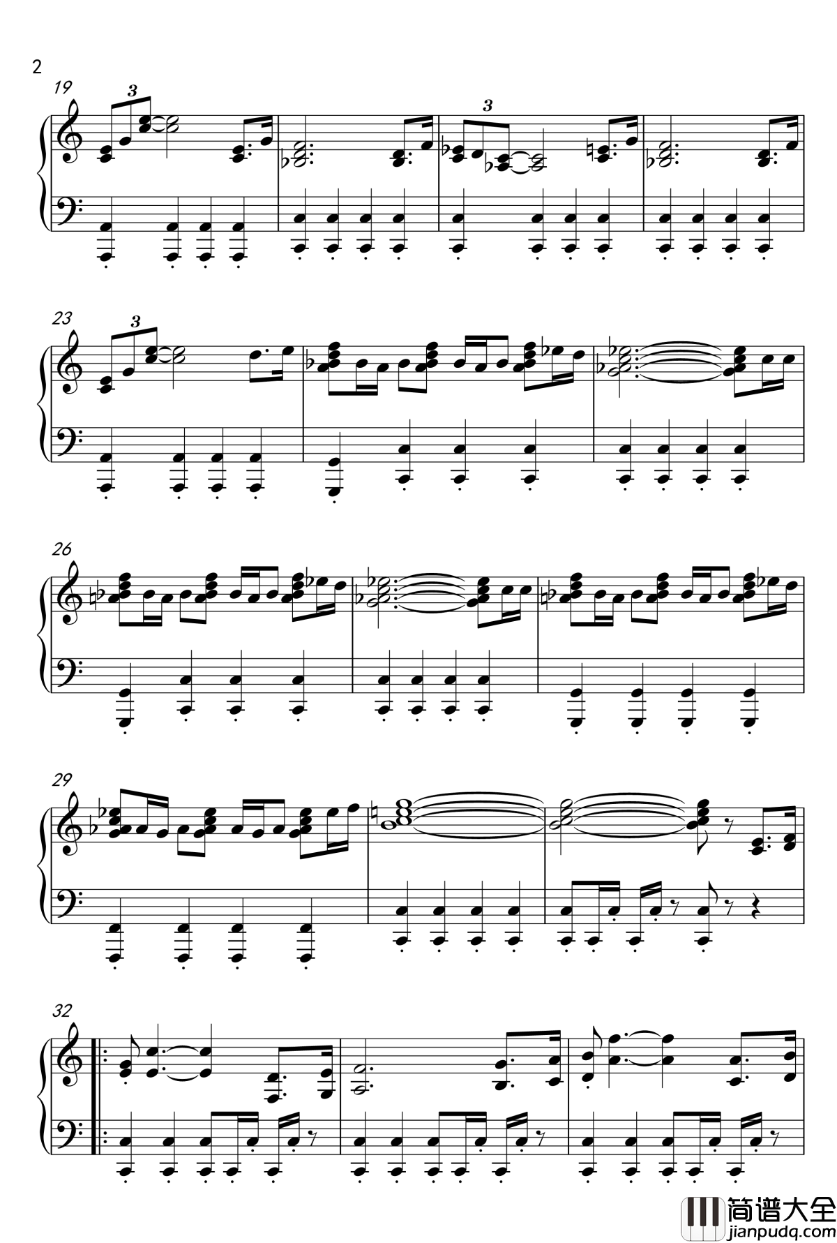 Raiders_March钢琴谱_好莱坞经典电影插曲_John_Williams