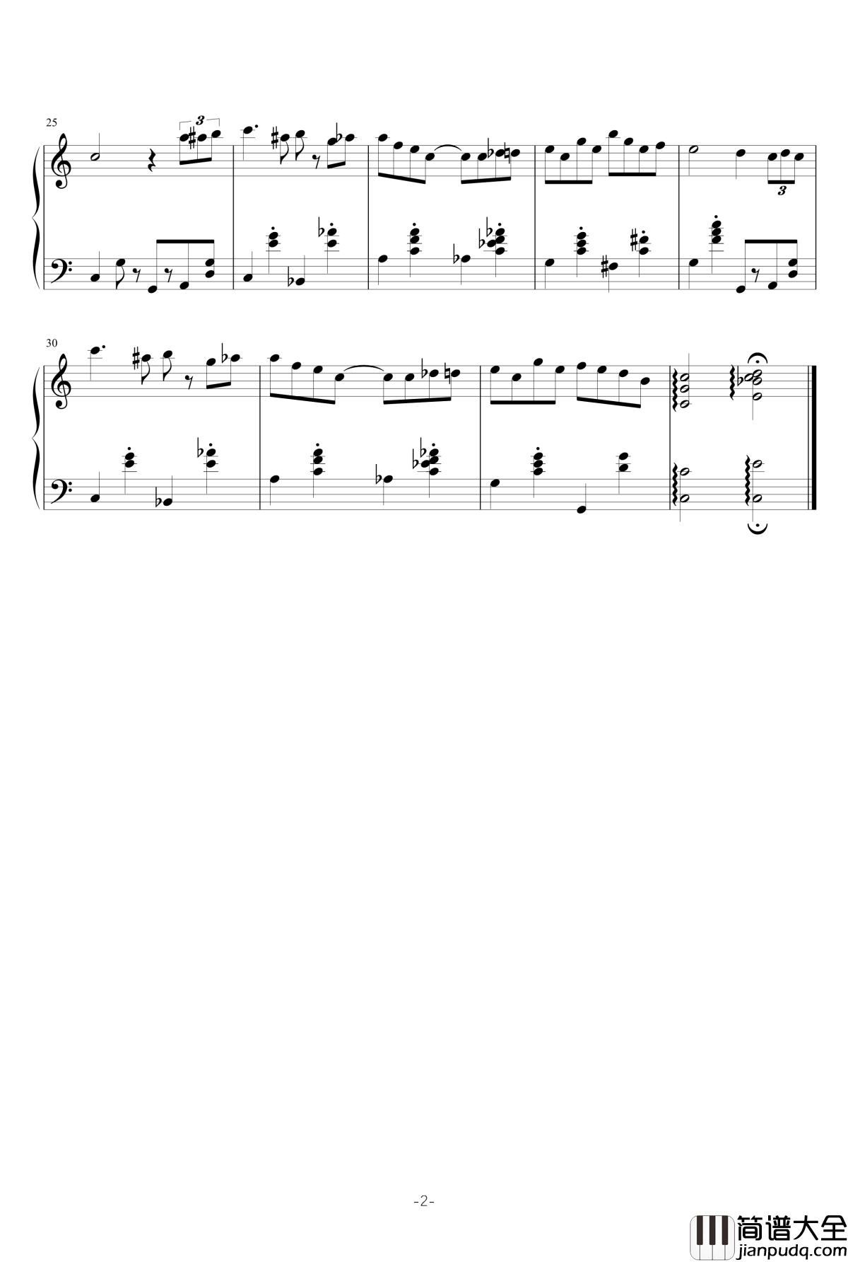 凉凉的草莓酱钢琴谱_OuO