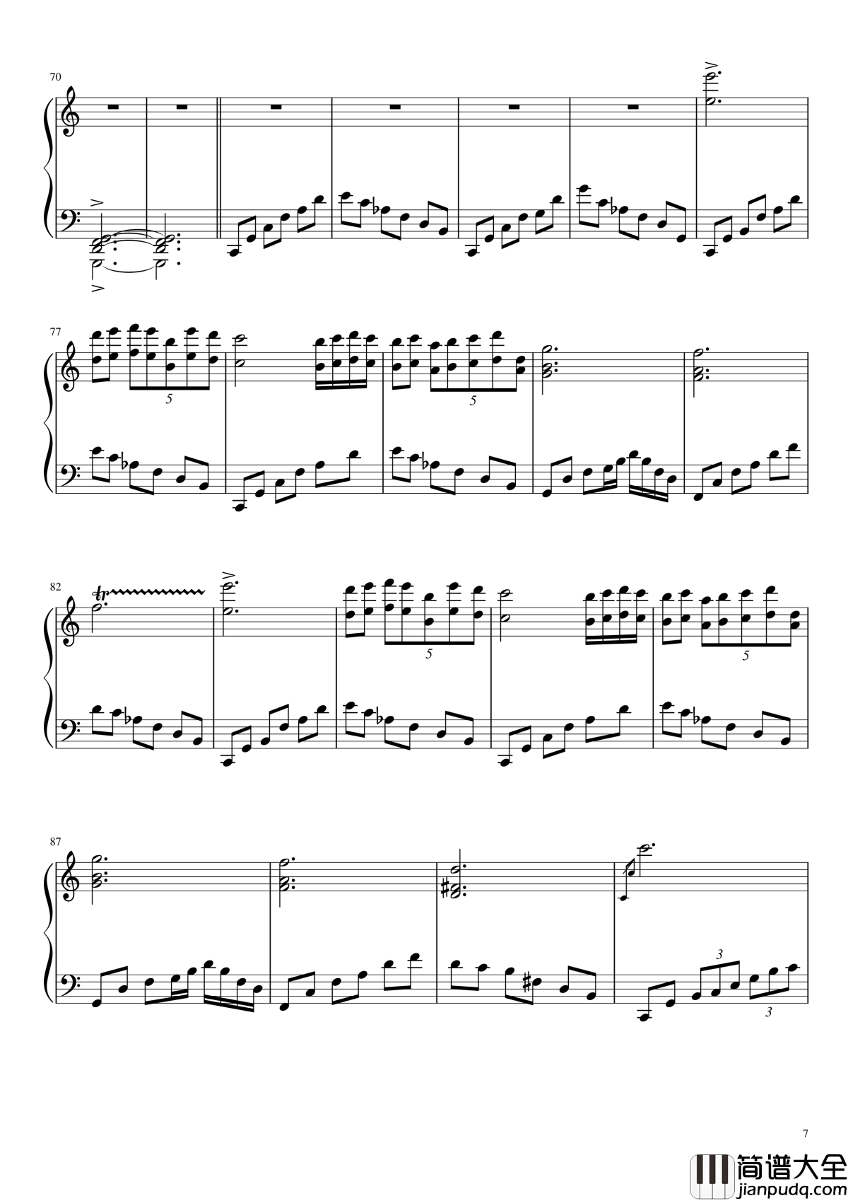 冥2钢琴谱__yewwc